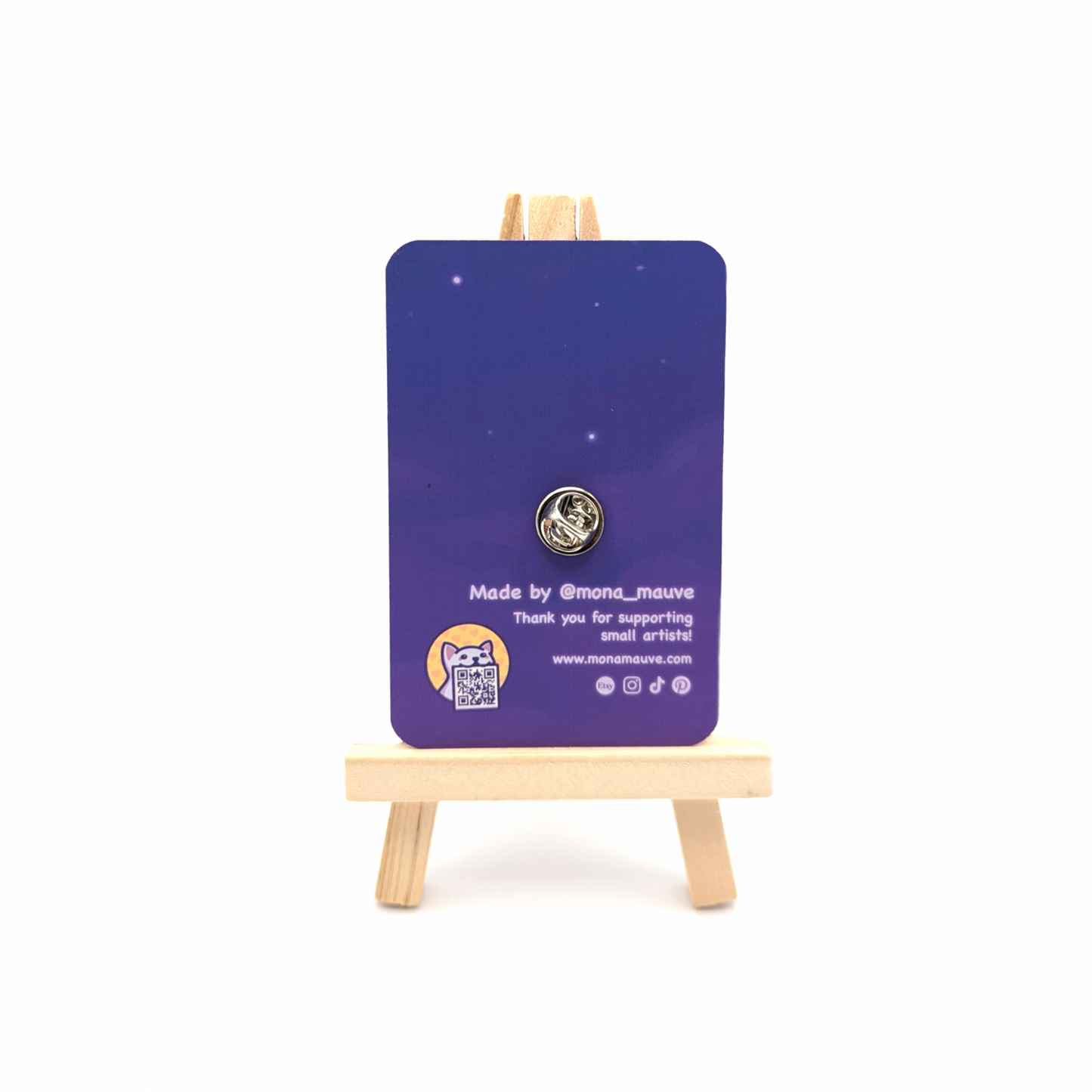 Wizard Cat Pin Badge | Cute Halloween Wooden Pin
