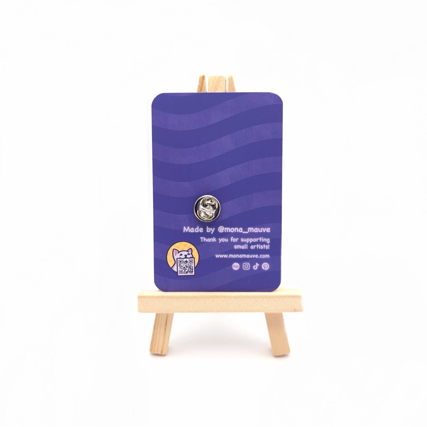 Ghost Cat Pin Badge | Cute Halloween Wooden Pin
