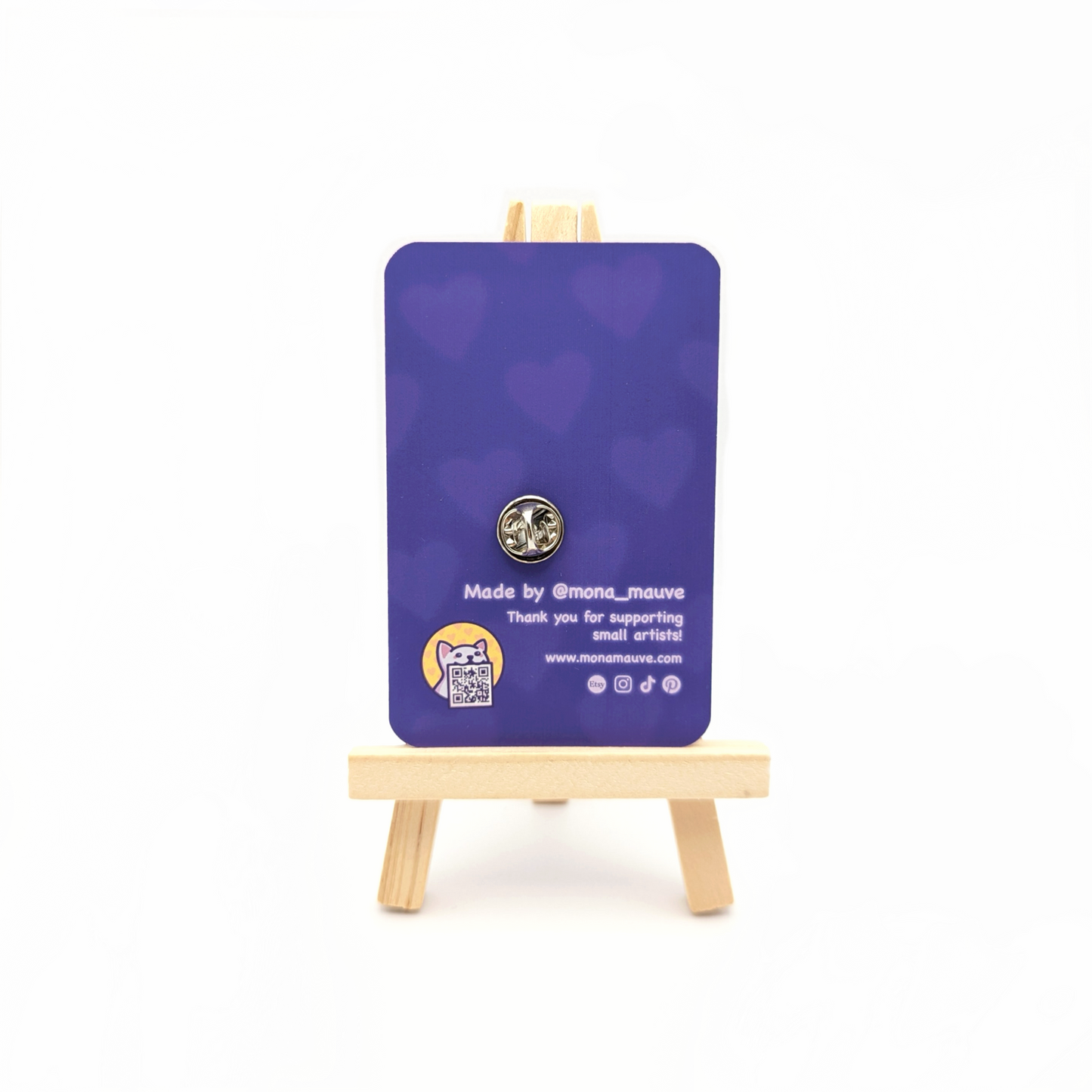 Skelly Cat Pin Badge | Cute Halloween Wooden Pin