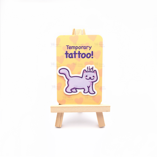 Hi! Cat Temporary Tattoo