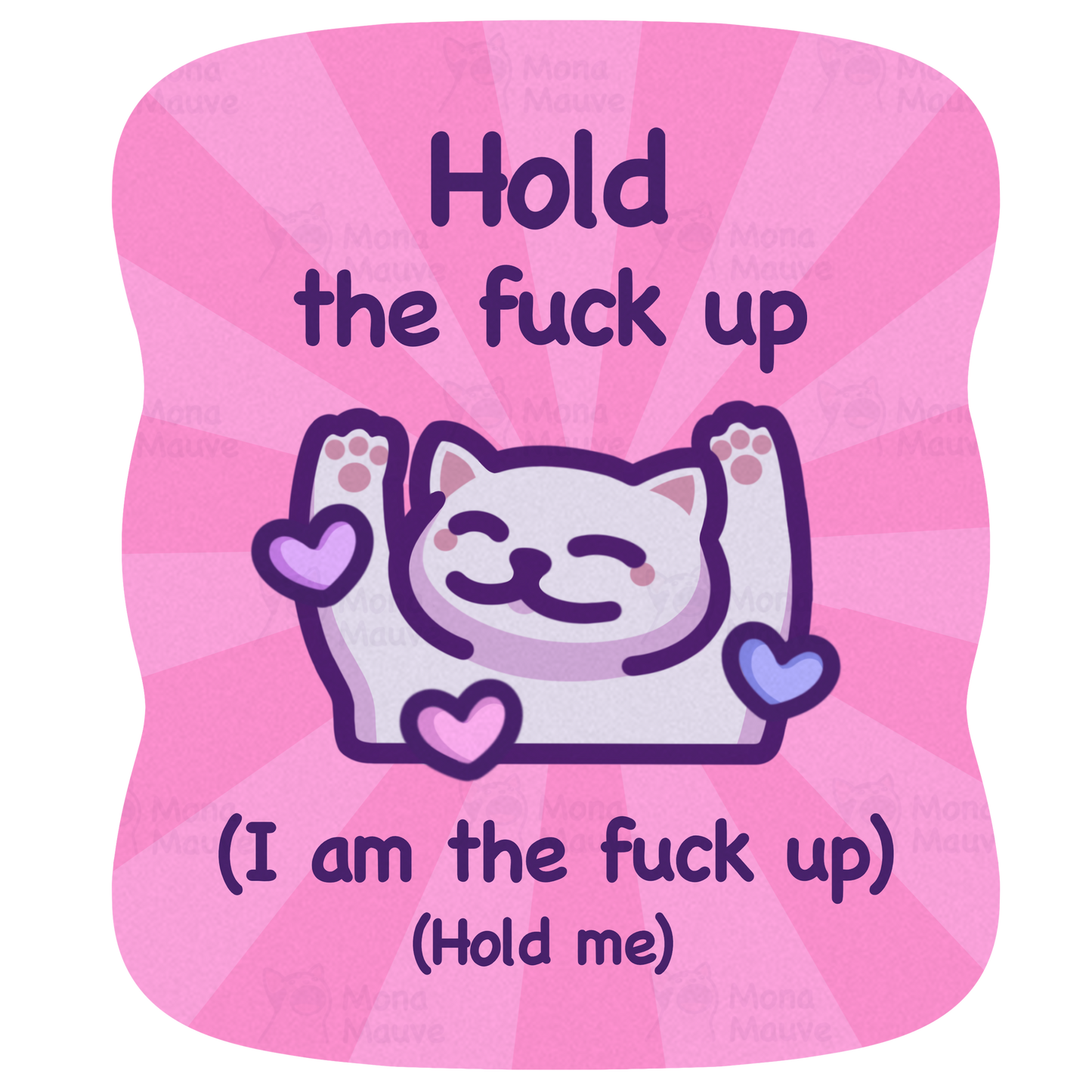 Funny Cat Meme Vinyl Sticker | Hold Me