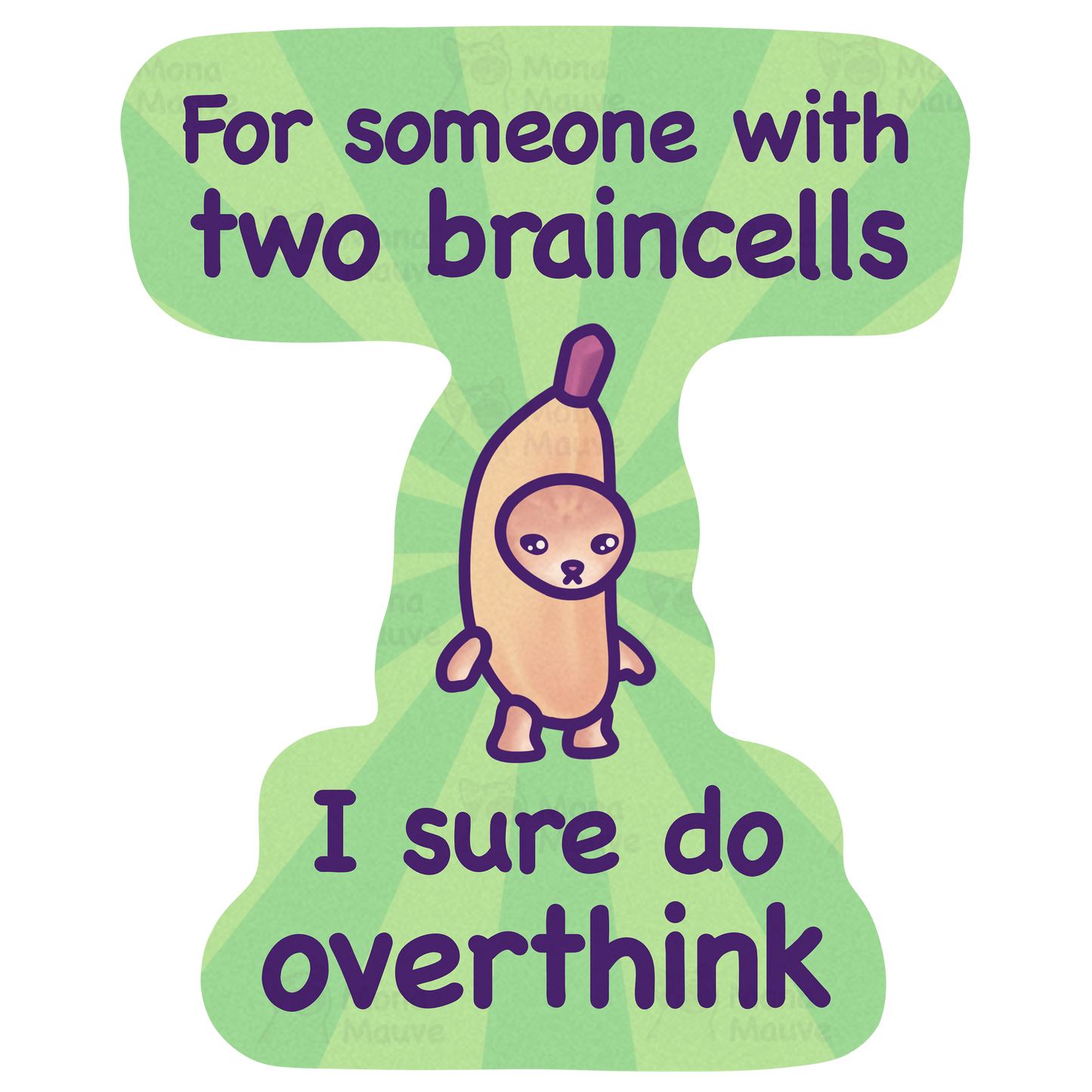 2 Braincells | Funny Cat Meme Vinyl Sticker