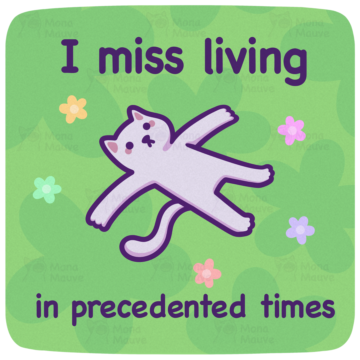 Funny Cat Meme Vinyl Sticker | Precedented Times