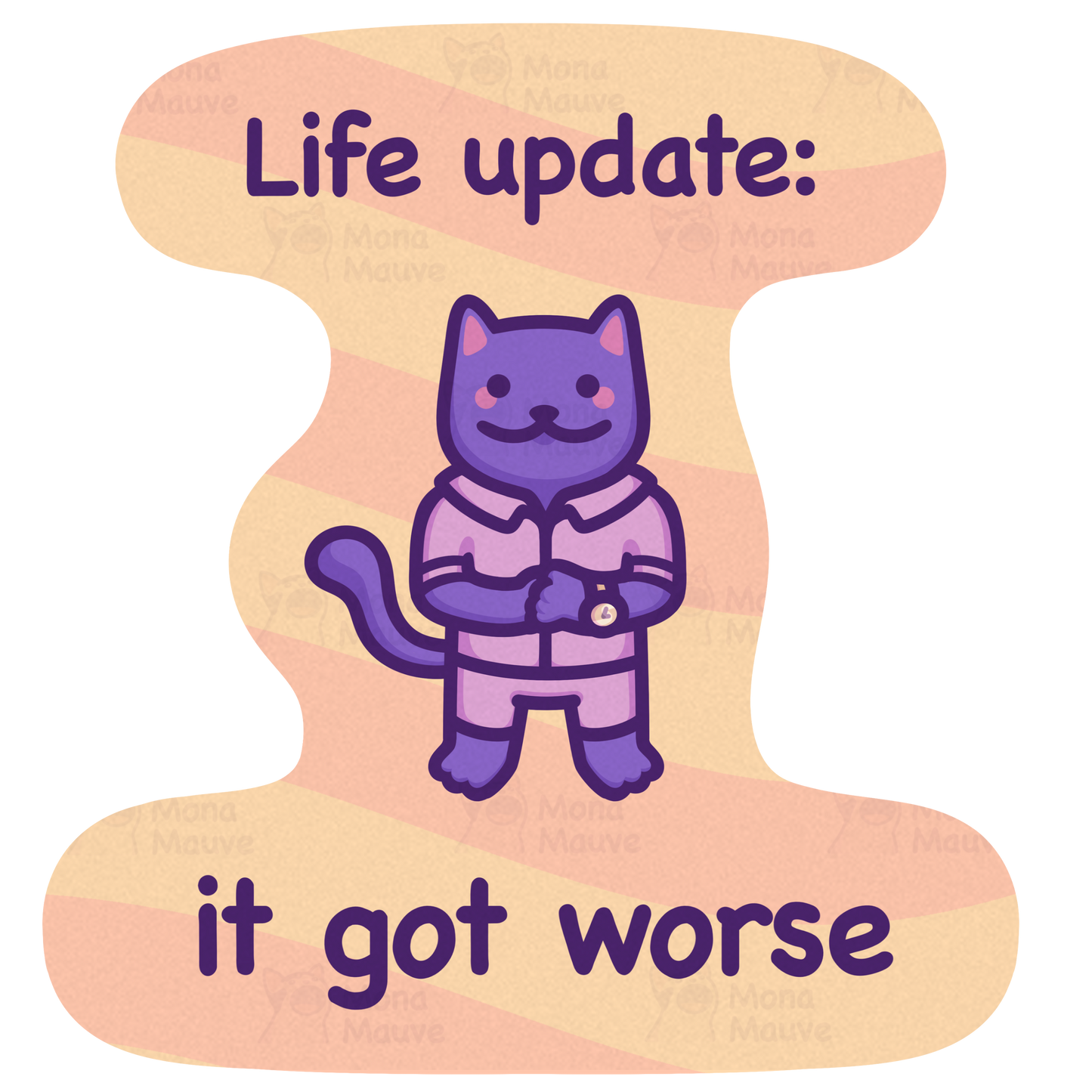 Funny Cat Meme Vinyl Sticker | Life Update: It Got Worse