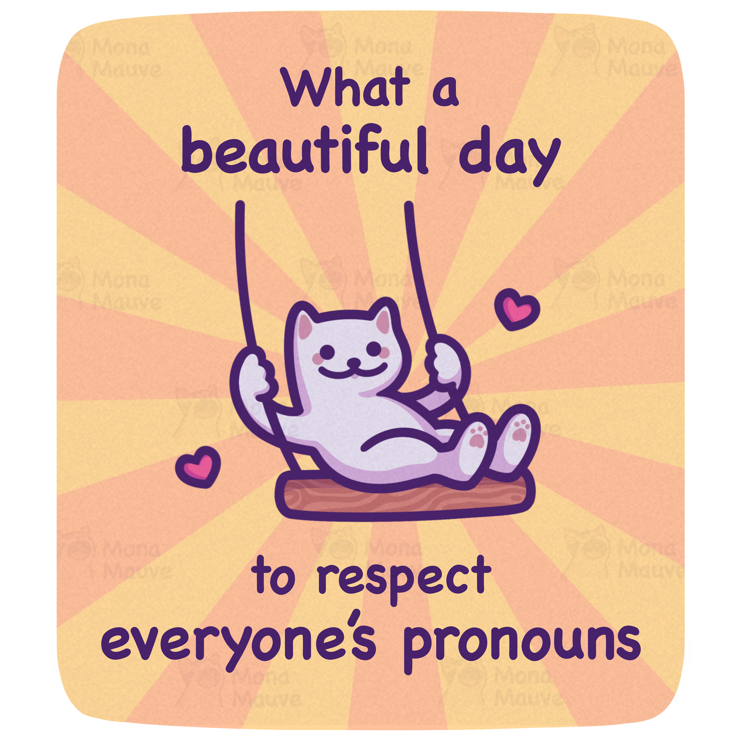 Respect Pronouns Vinyl Sticker | Trans, Gender Fluid & Non-Binary Pride