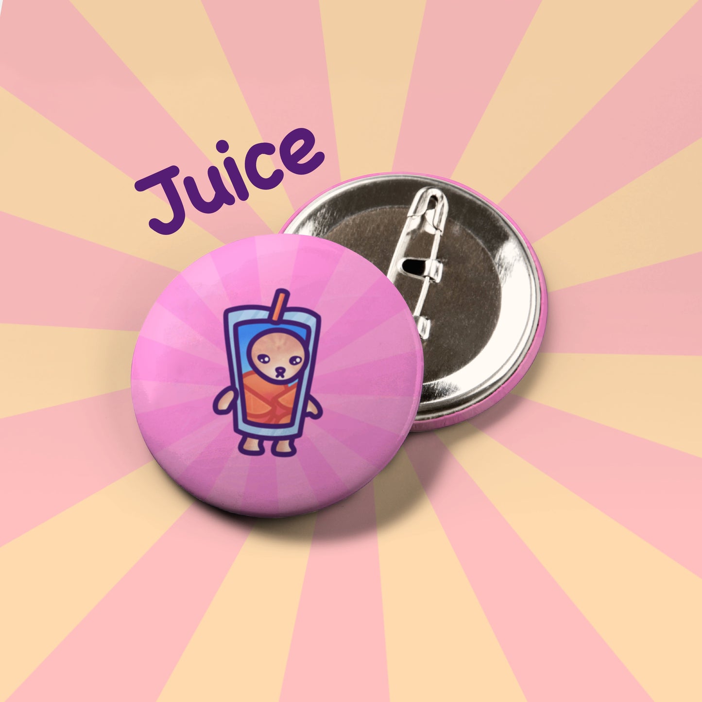 Snack Cat Button Badge | Funny Round Button Pin for Backpack, Beanie, Tote Bag