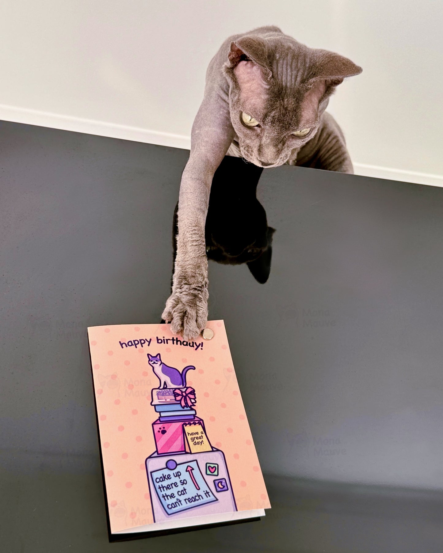 Cake Up There | Cute Happy Birthday Card
