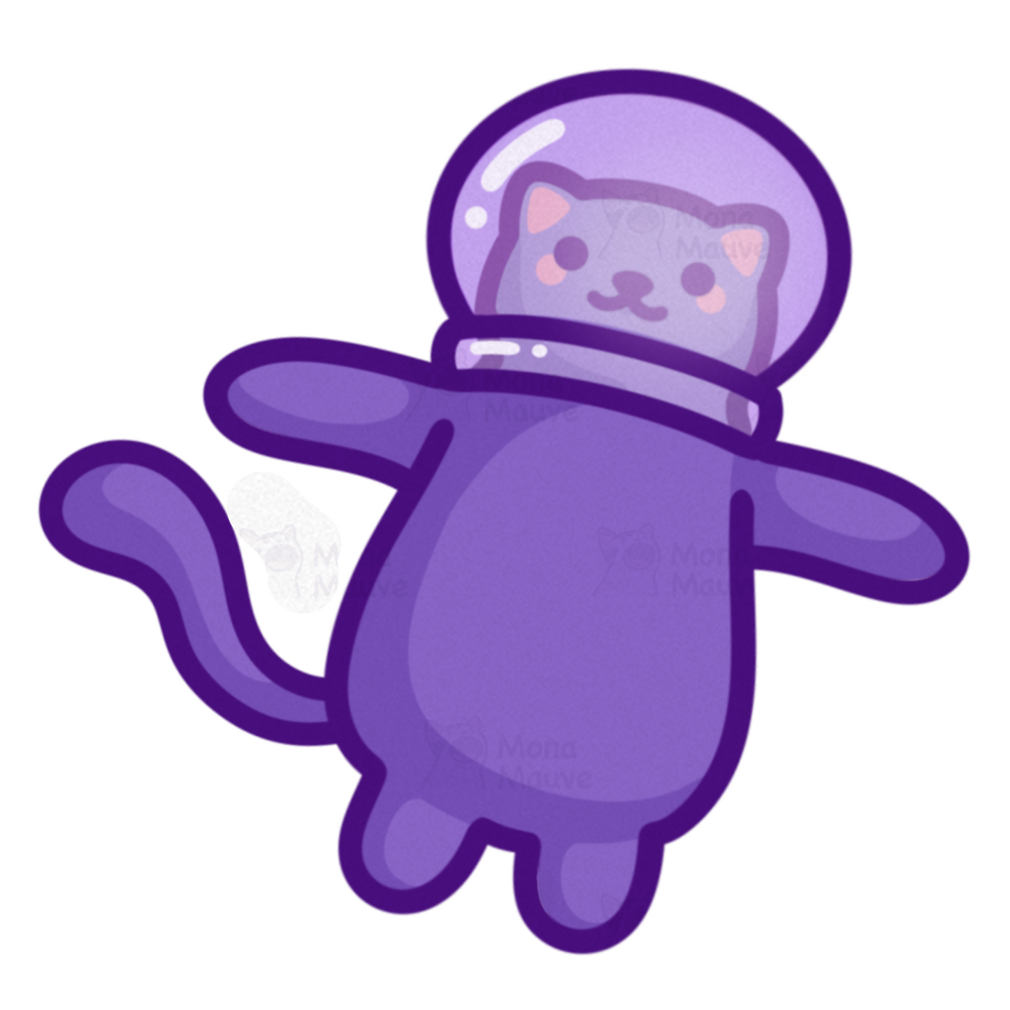 Space Cat Vinyl Sticker | Astronaut Kitty