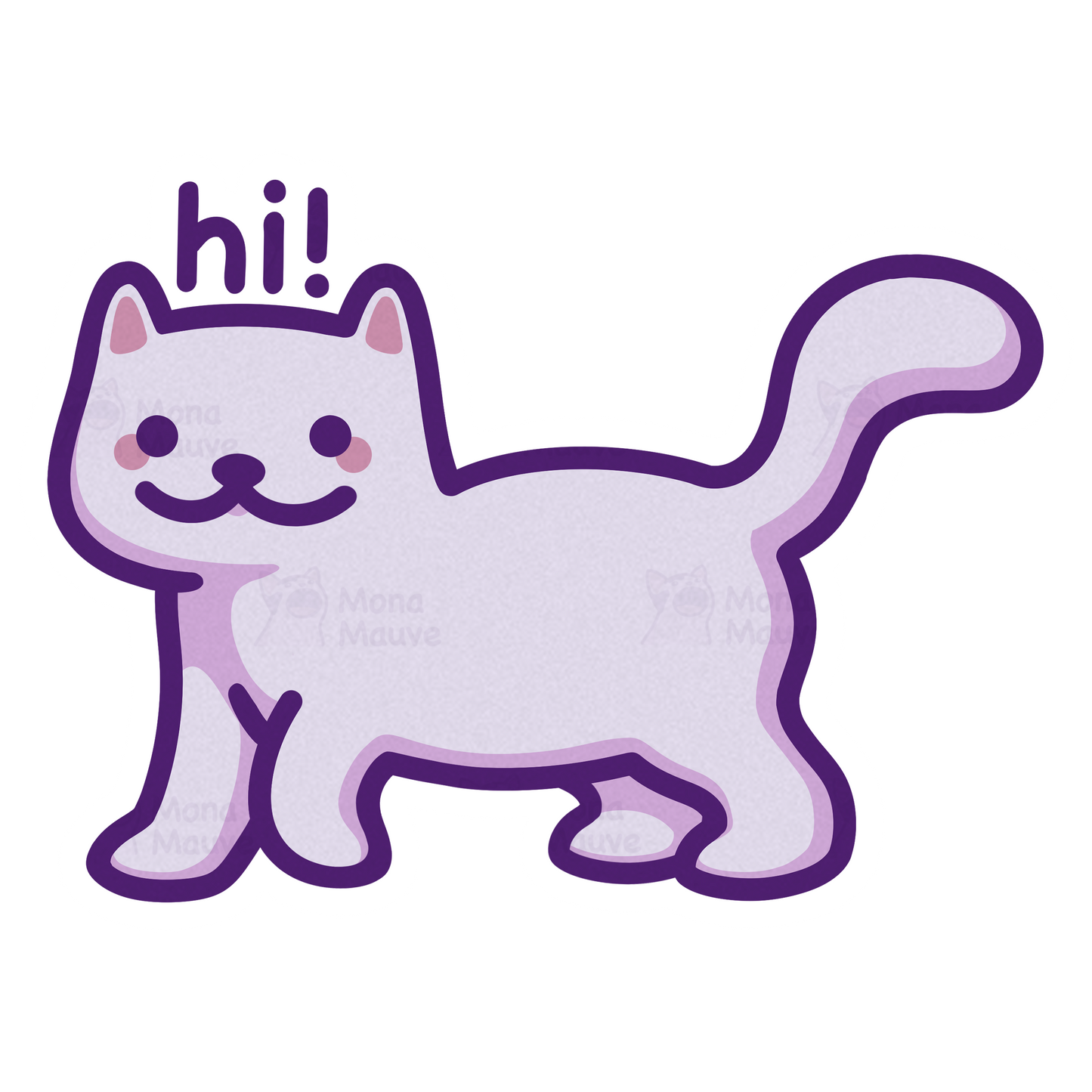 Hi! Cat | Cute Cat Meme Vinyl Sticker