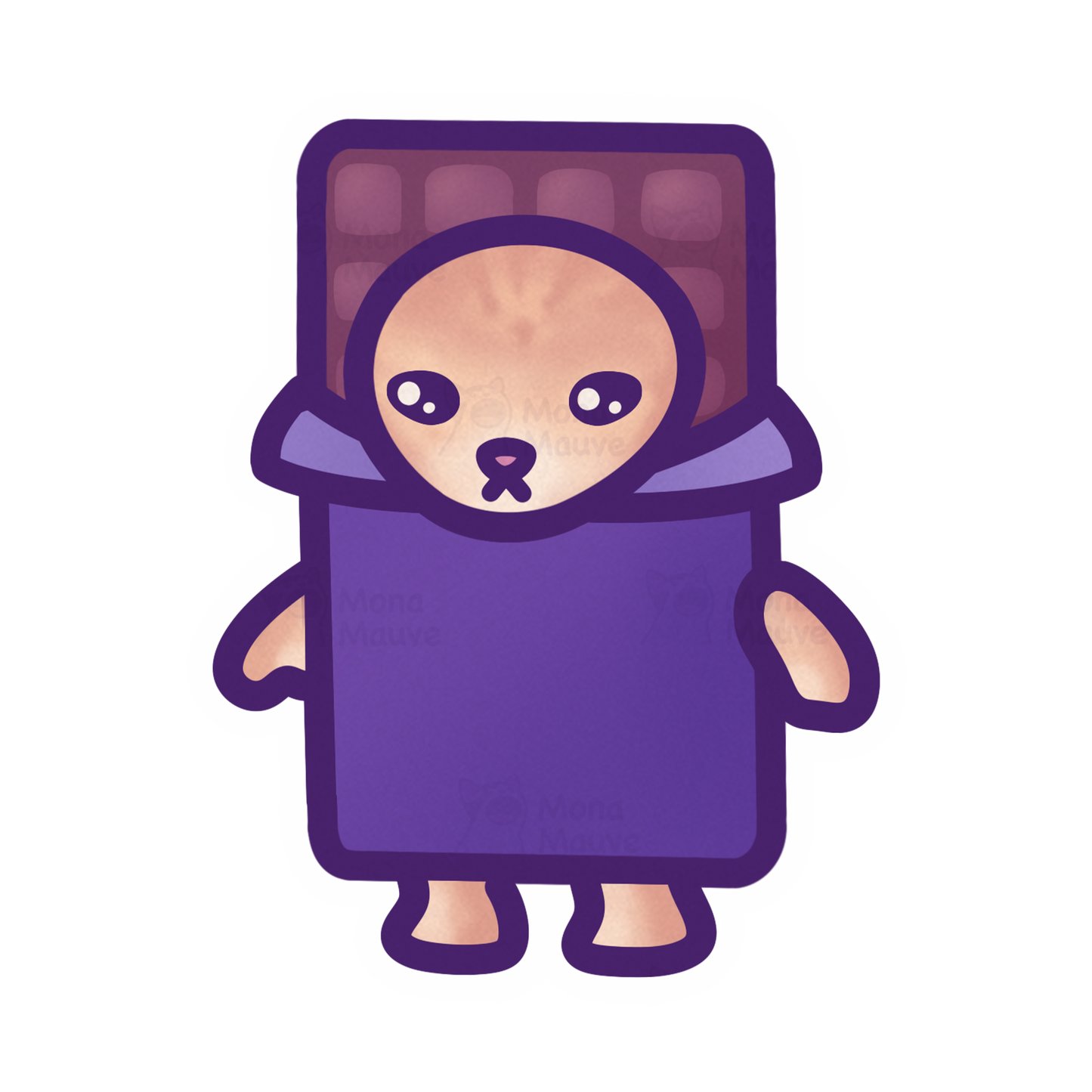 Chocolate Cat Vinyl Sticker | Snack Cats Collection