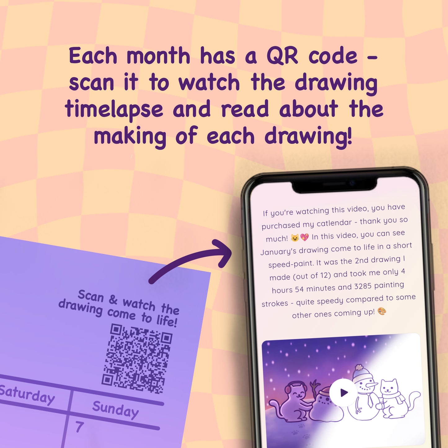 2026 Cat Calendar by Mona Mauve | 12 Month Interactive Calendar