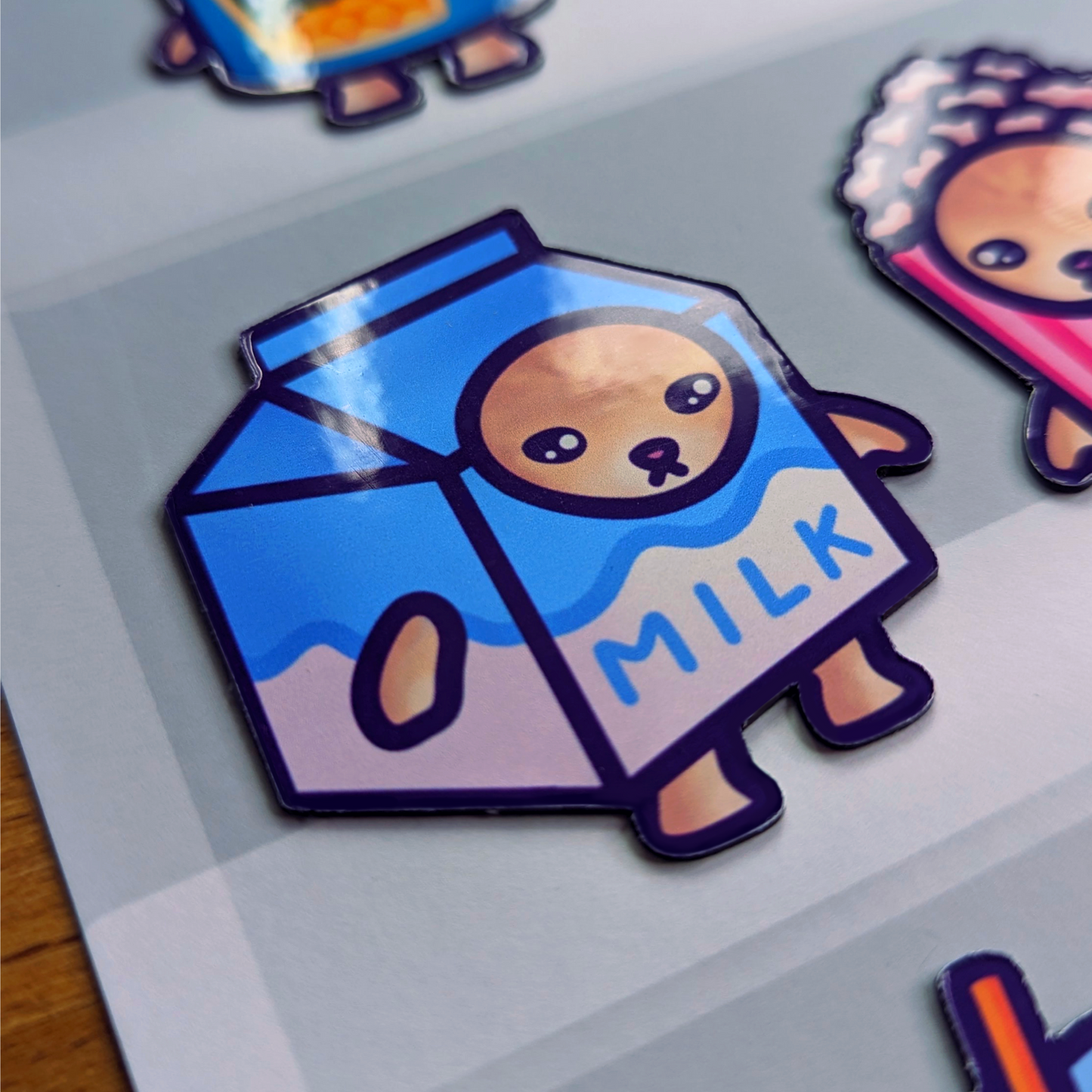 Snack Cat Fridge Magnet Set | Funny & Unique Cat Meme Gift