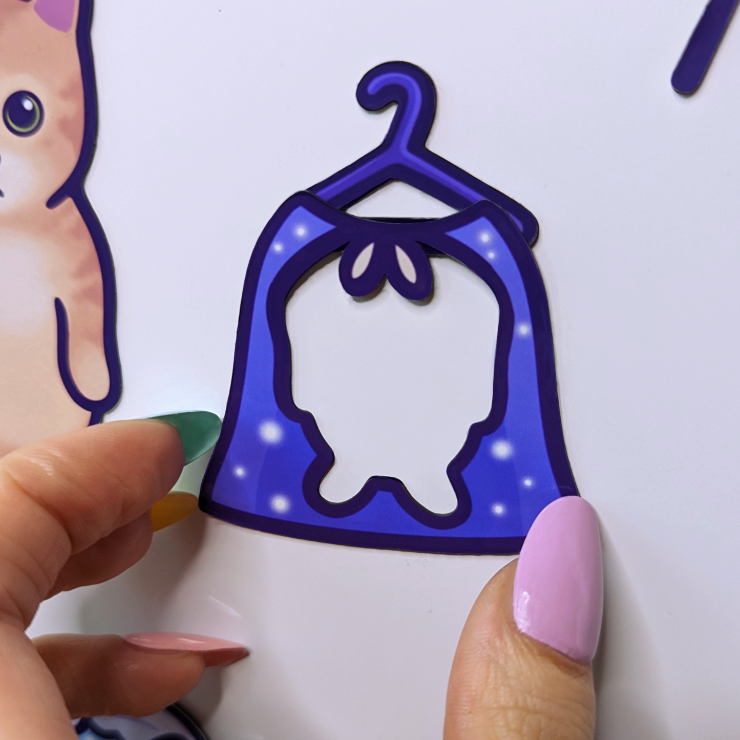 Funny Cat Fridge Magnet Set | Dress Up Game | El Gato & 6 Outfits