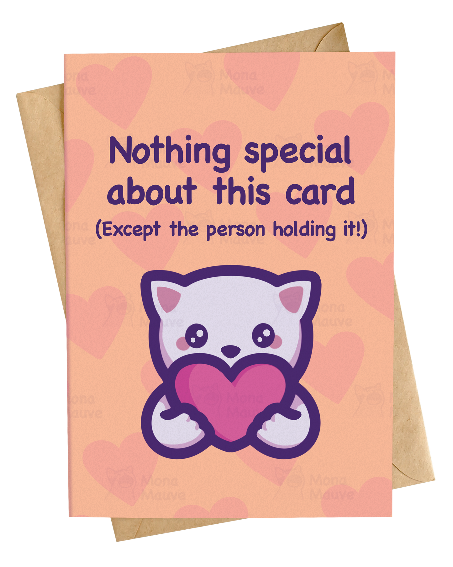 Cute Cat Card | Nothing Special About This Card (Except the Person Holding It)