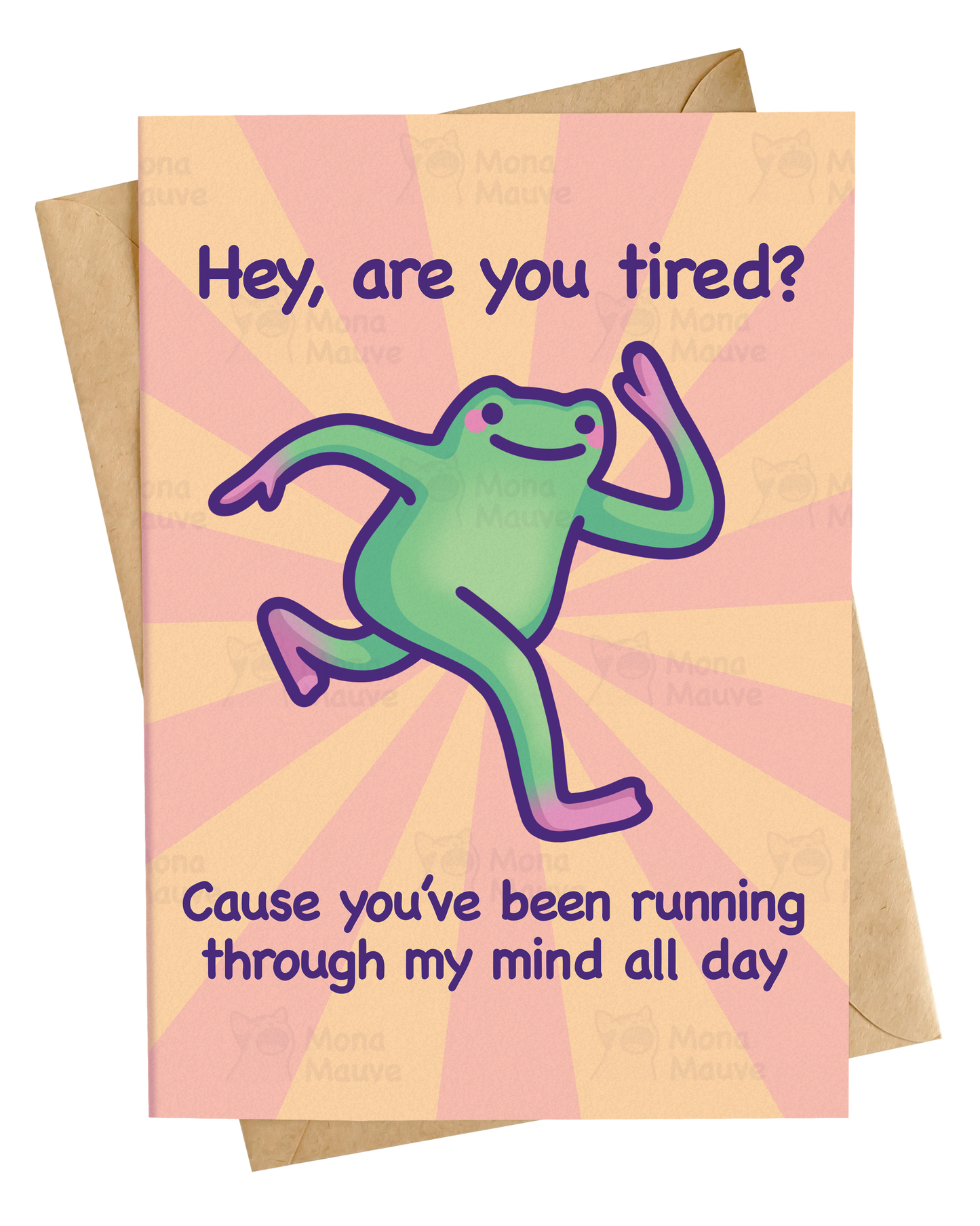 Running Through My Mind All Day | Funny Frog Anniversary Card