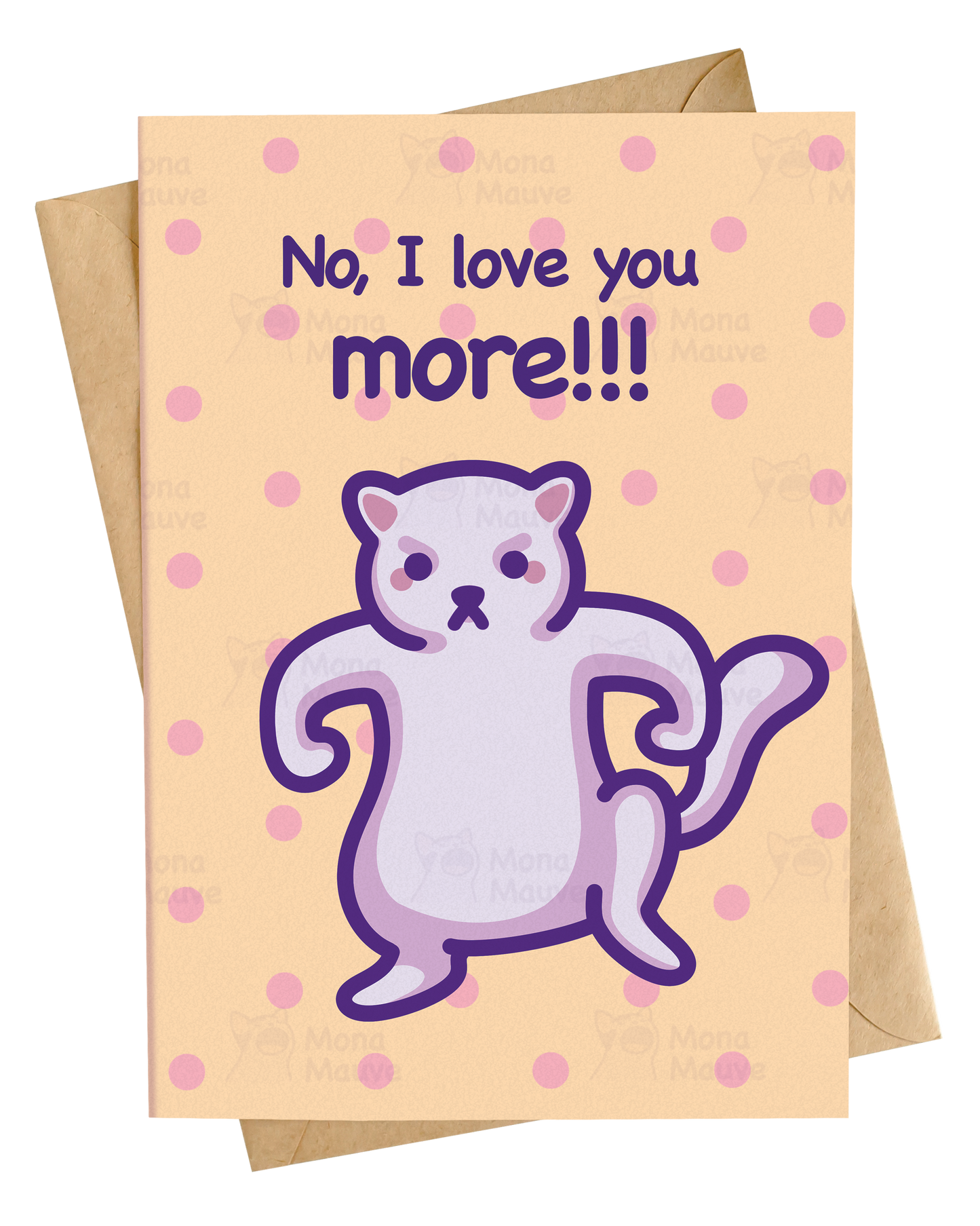 No, I Love You More! | Funny Cat Anniversary Card