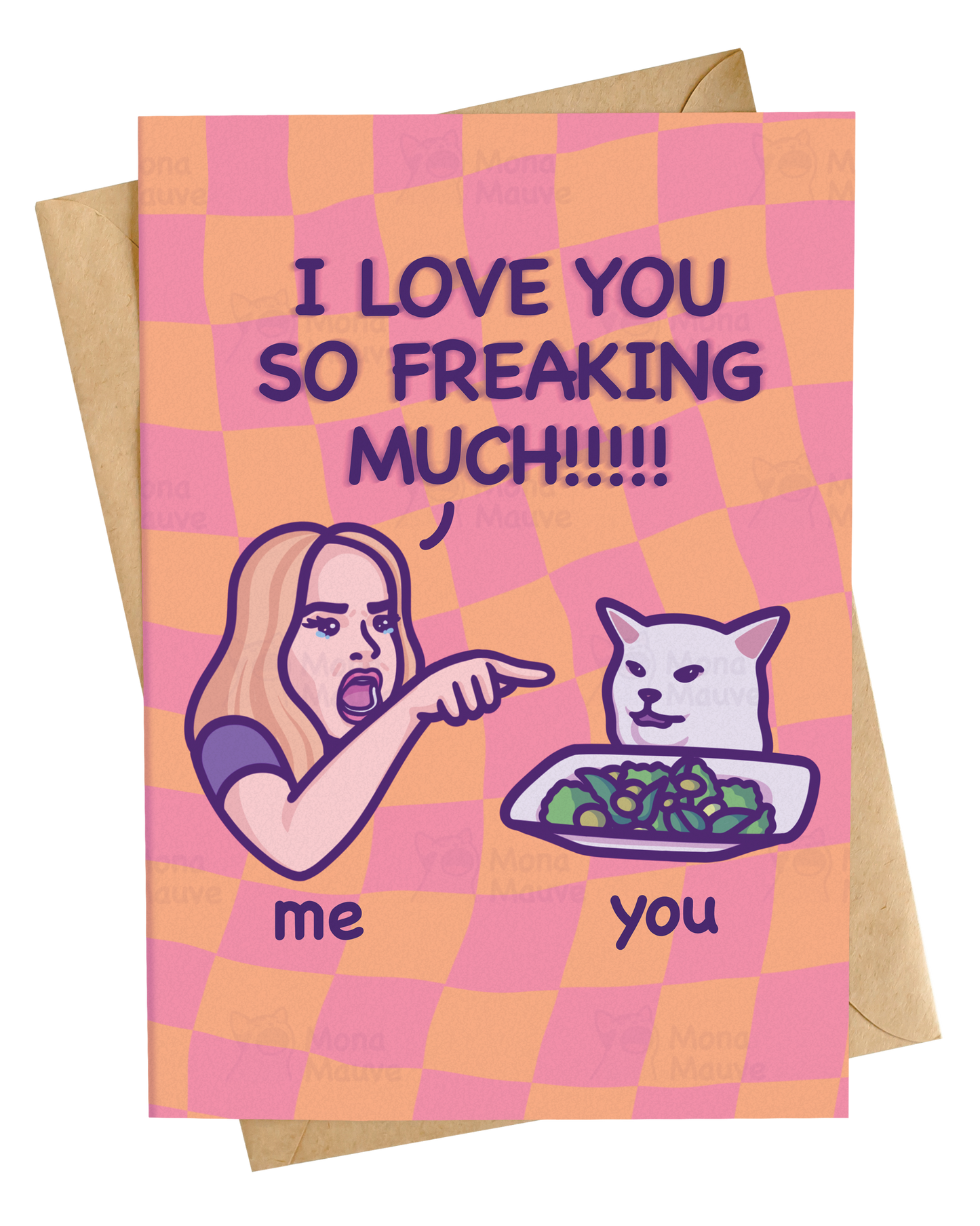 I Love You So Freaking Much! | Funny Cat Meme Anniversary Card