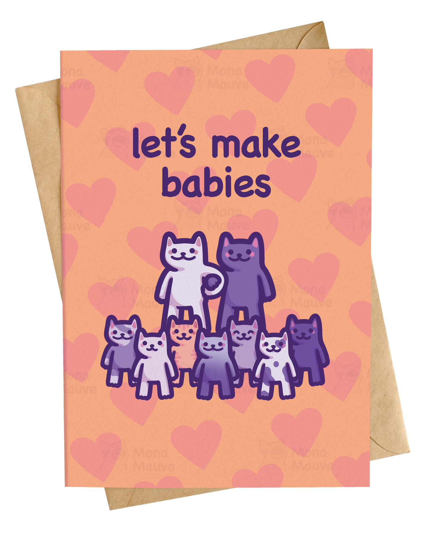 Funny Cat Meme Love Card | Let's Make Babies