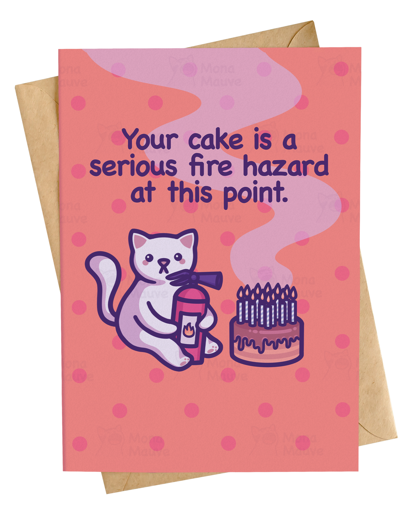 Your Cake Is a Fire Hazard | Funny Cat Birthday Card