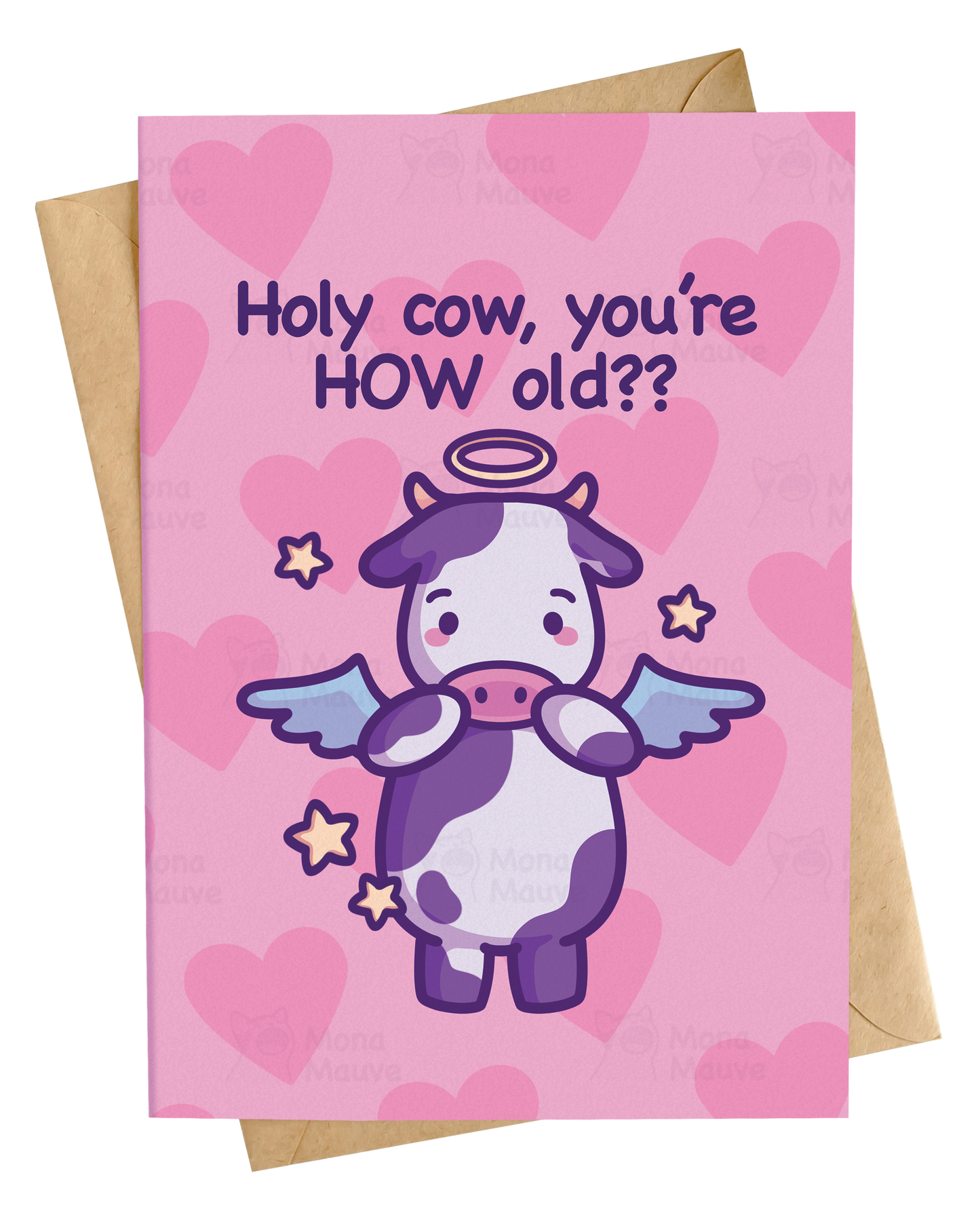Holy Cow, You're HOW Old? | Cute Cow Birthday Card
