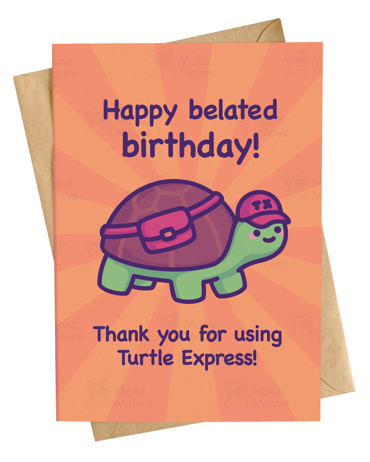Turtle Express | Funny Belated Birthday Card