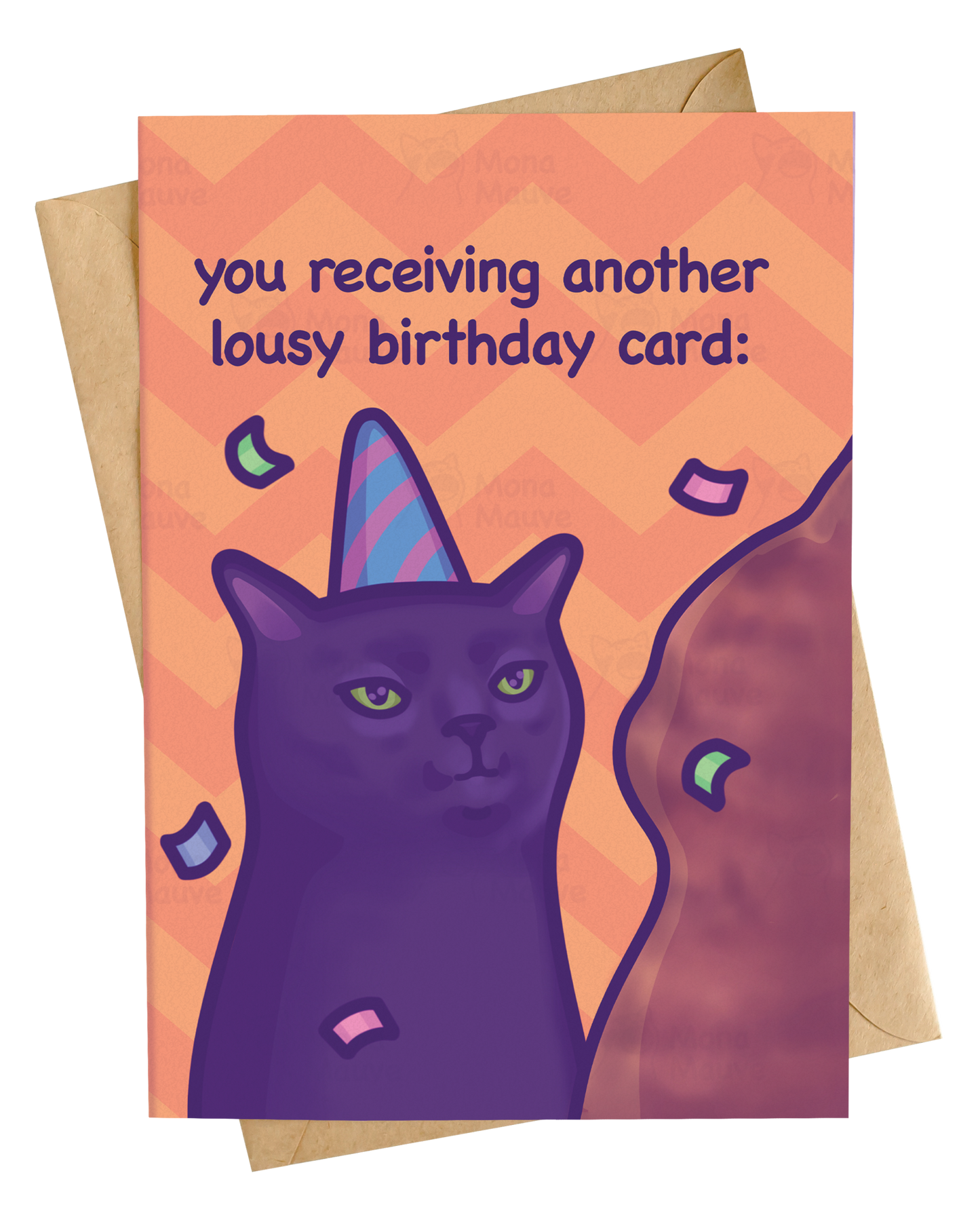 Black Cat Zoning Out | Funny Cat Meme Birthday Card