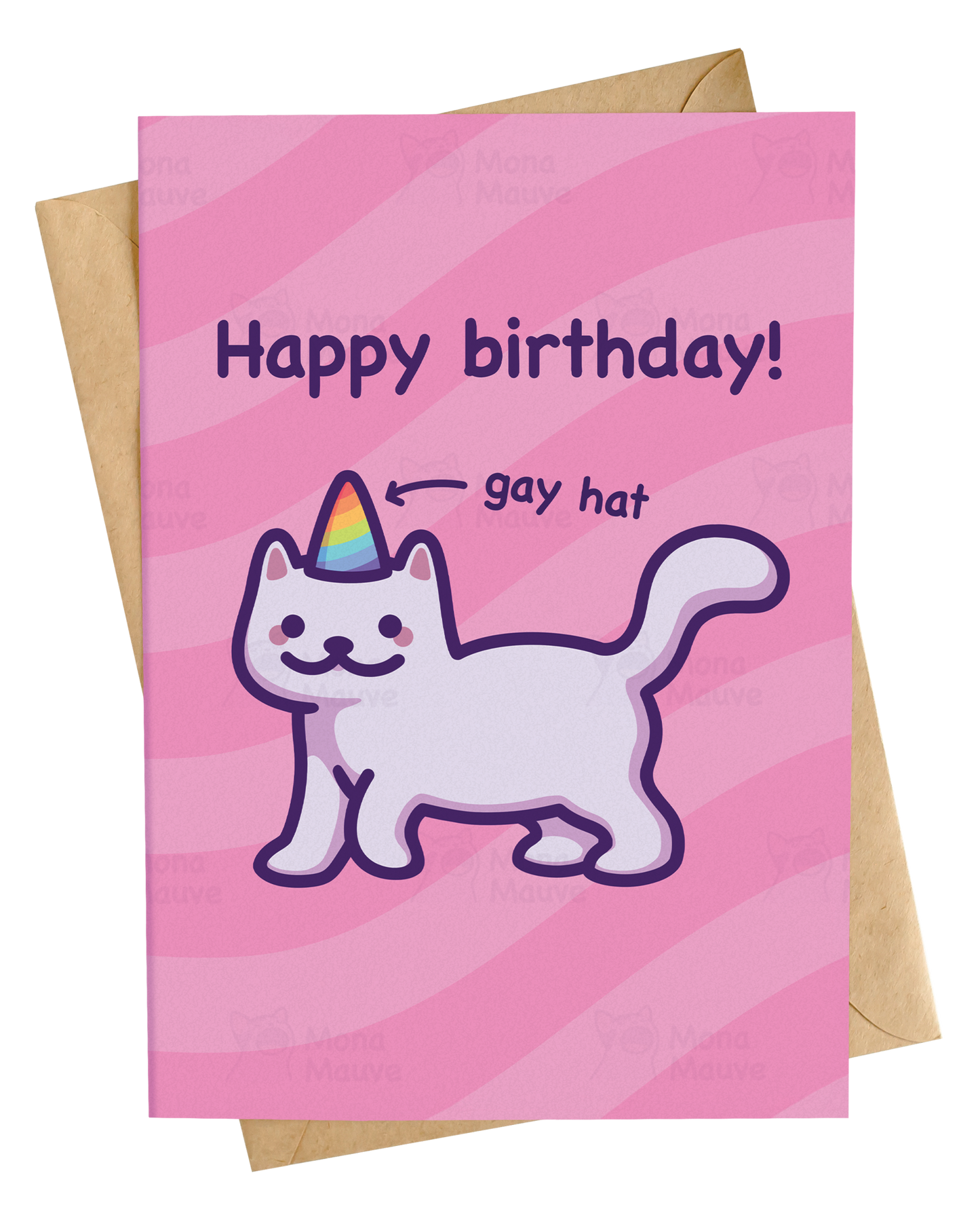 Funny Cat Birthday Card | Gay Hat