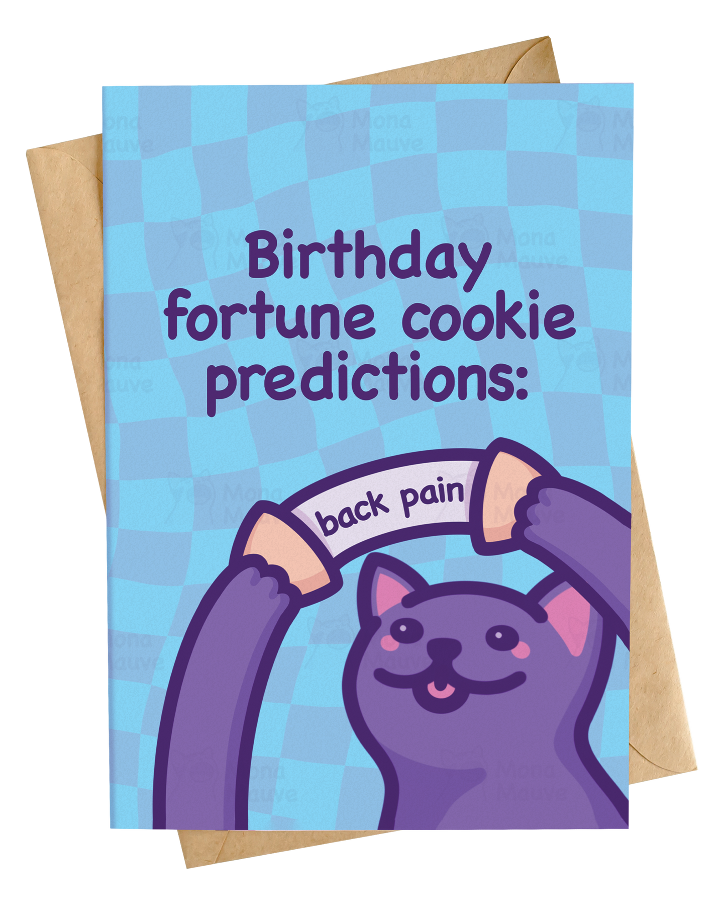 Fortune Cookie Predictions - Back Pain | Funny Cat Birthday Card