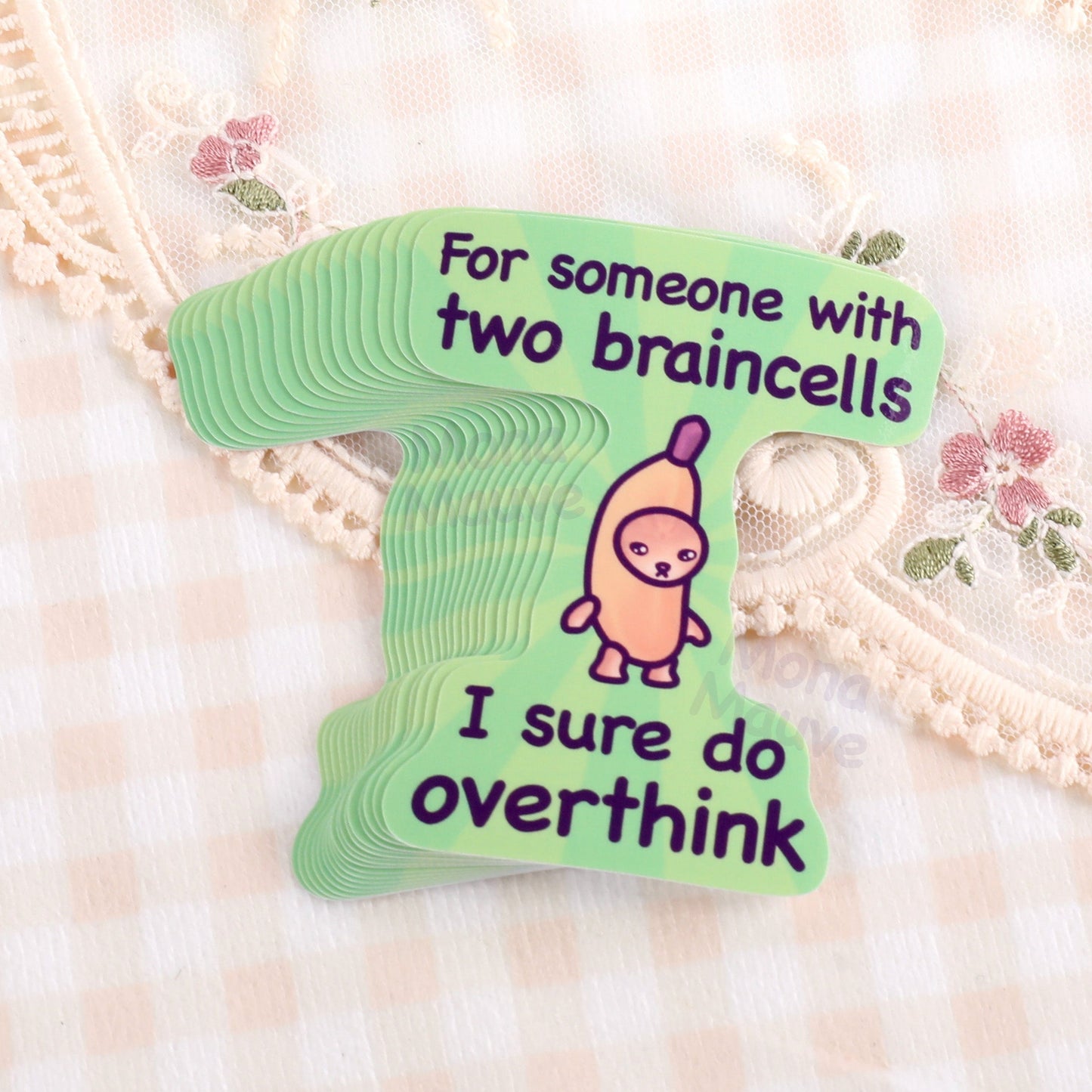 2 Braincells | Funny Cat Meme Vinyl Sticker