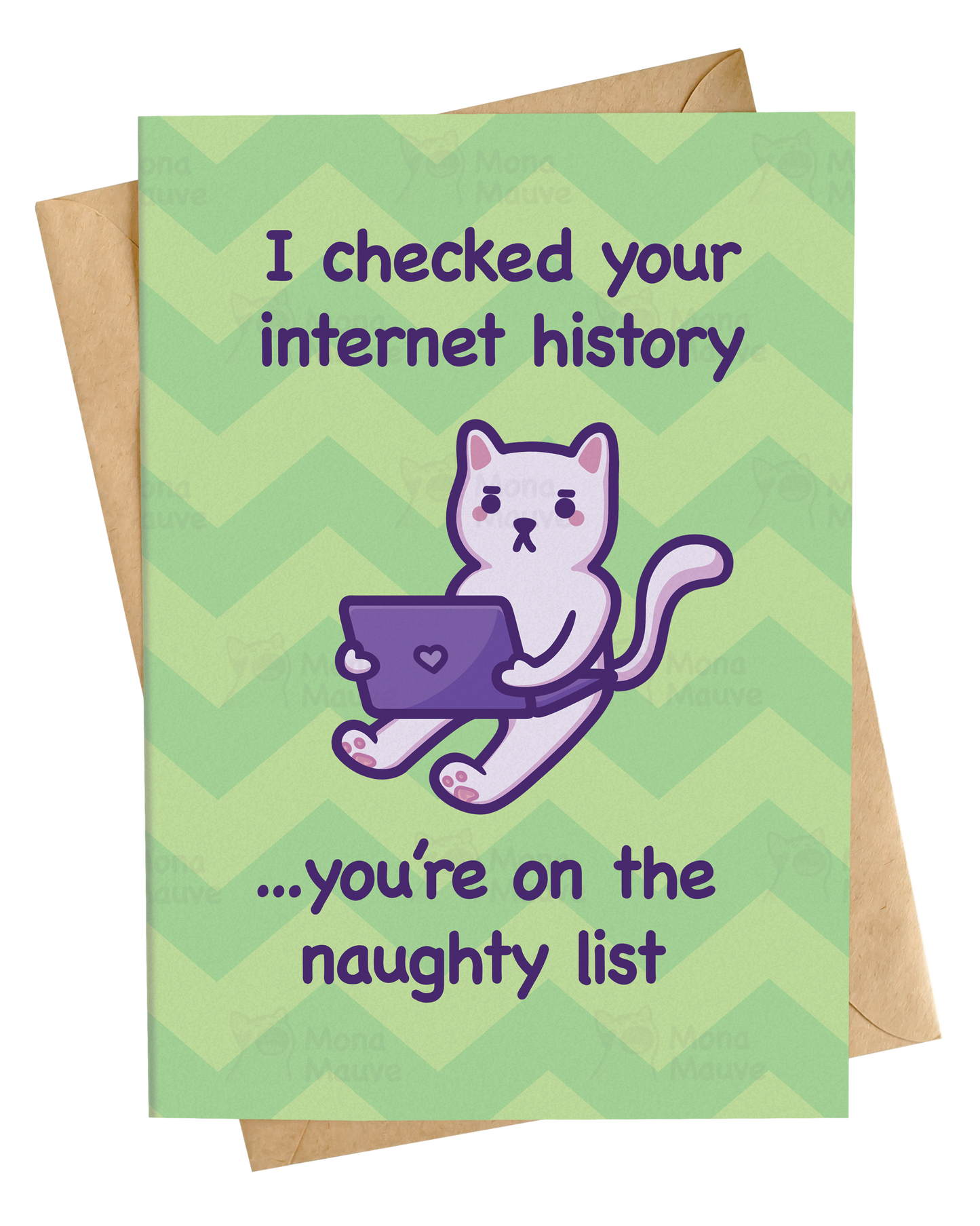 You're on the Naughty List | Funny Cat Christmas Card