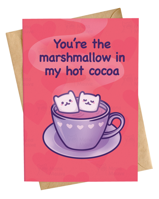 Marshmallow in My Hot Cocoa | Cute Christmas Card