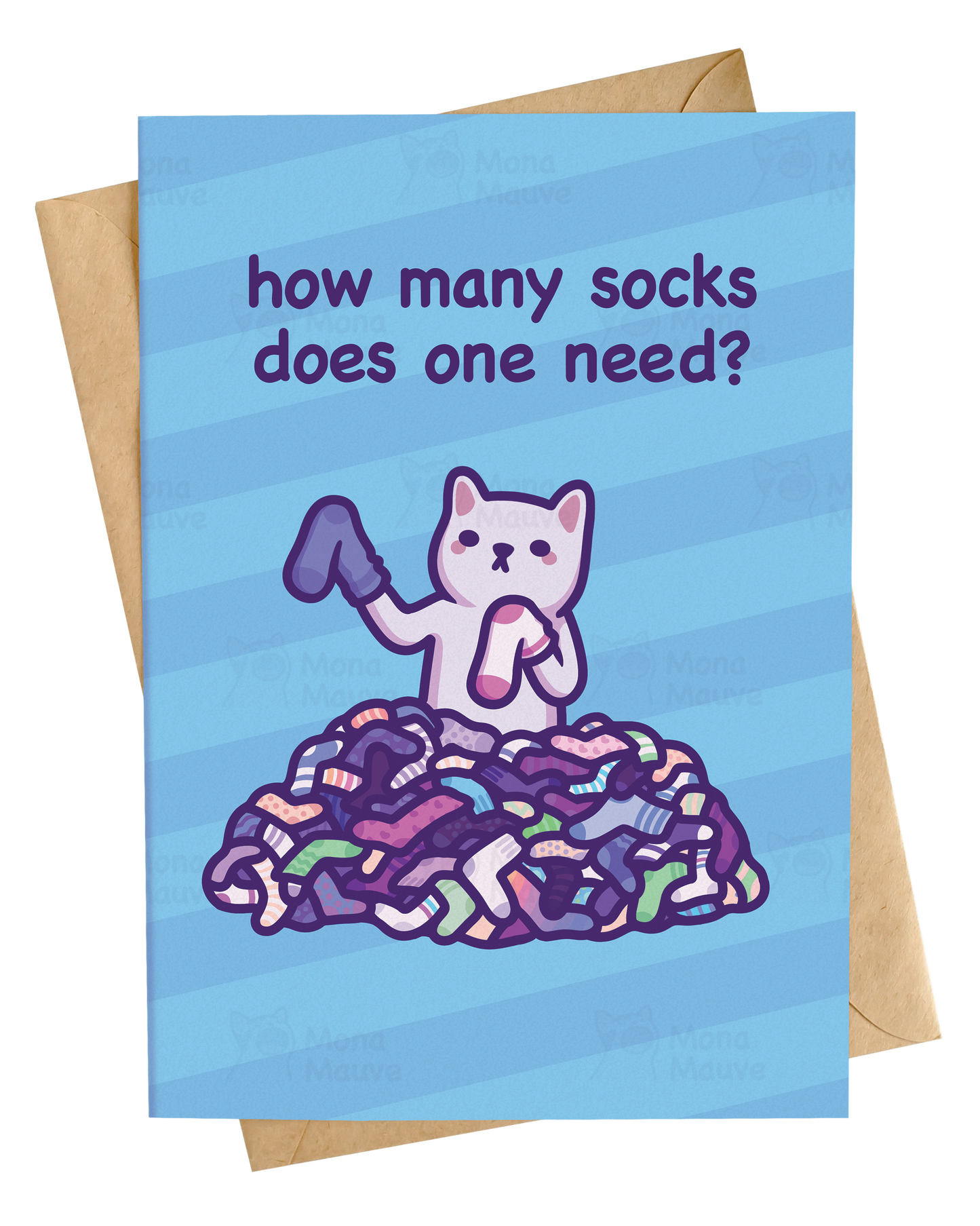 How Many Socks Does One Need? | Funny Cat Christmas Card