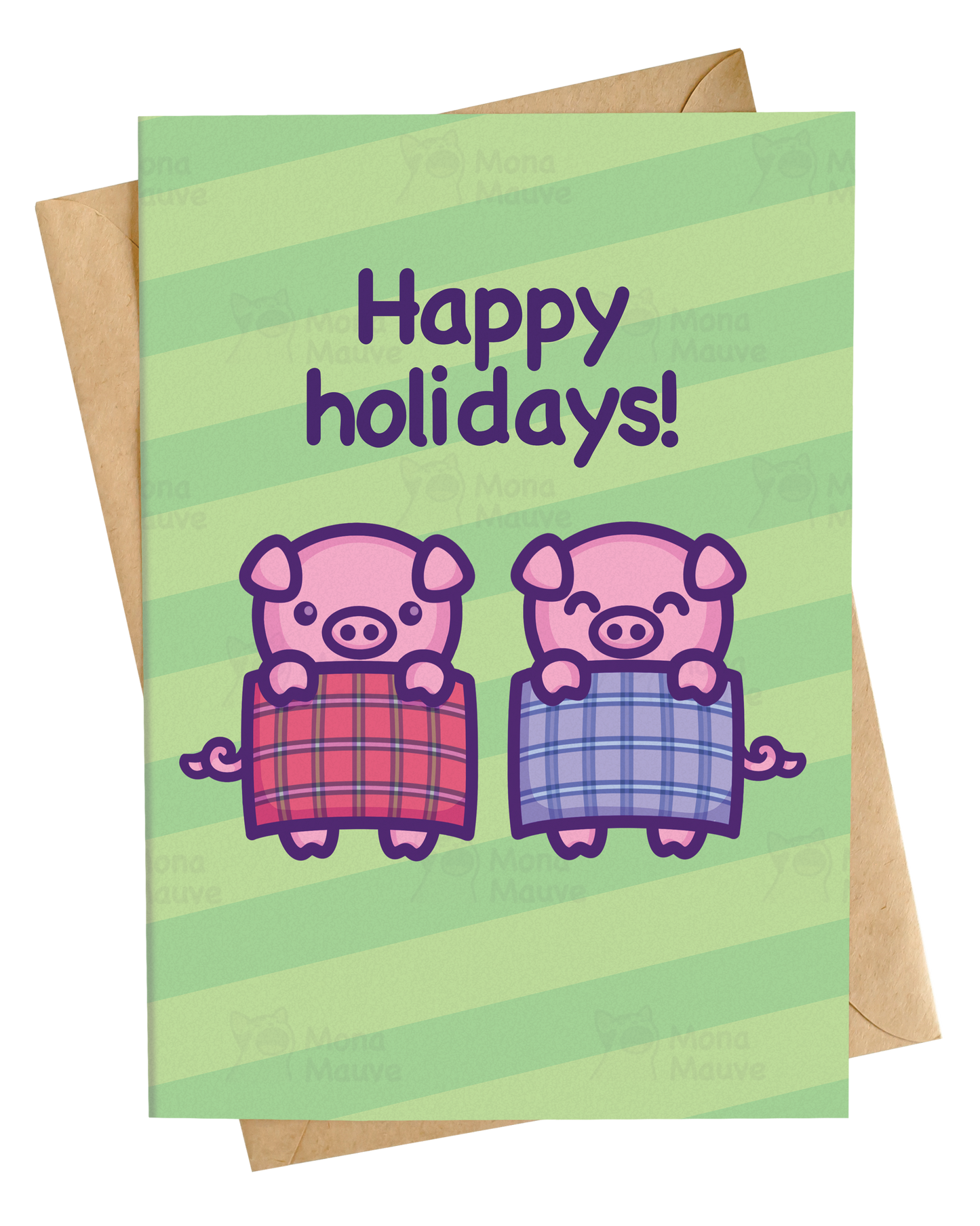 Pigs in Blankets | Cute Pig Christmas Card