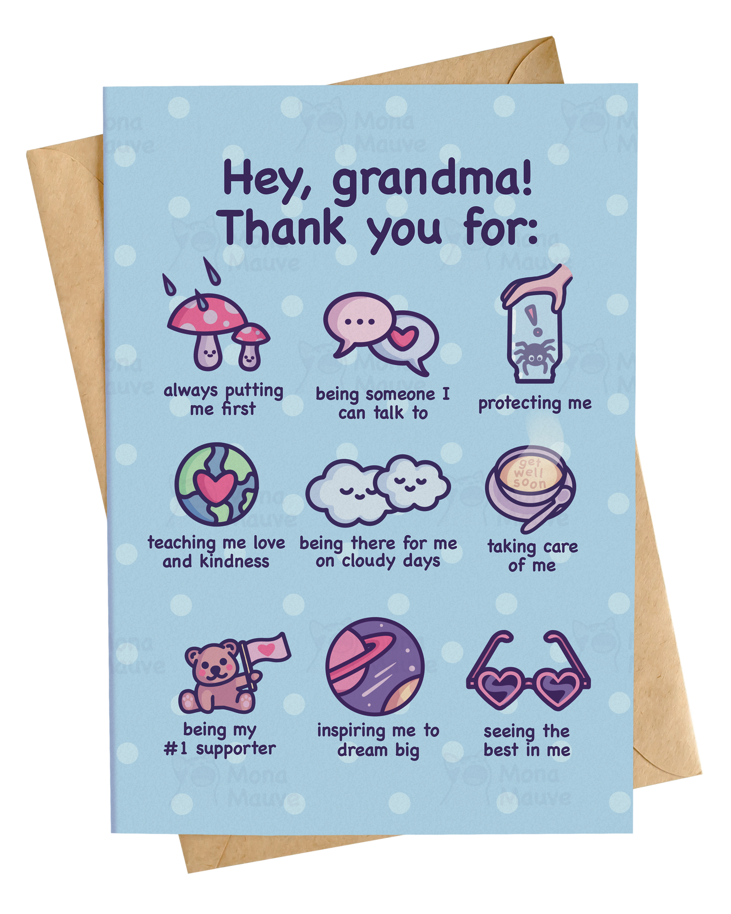 Cute Card for Grandma | Thank You, Grandma! | Card for Grandparents' Day