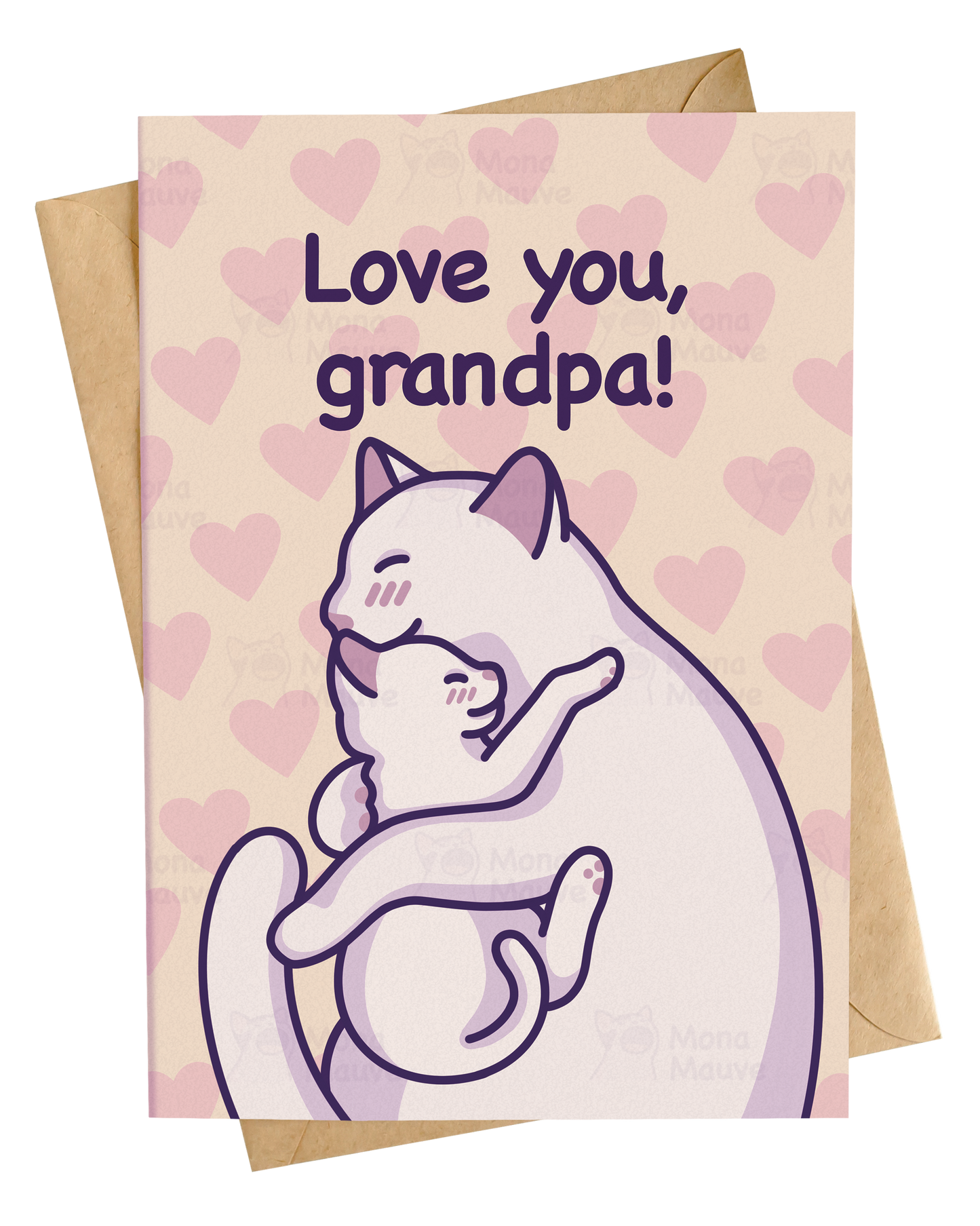 Cute Grandpa Cat Card | Love You, Grandpa!