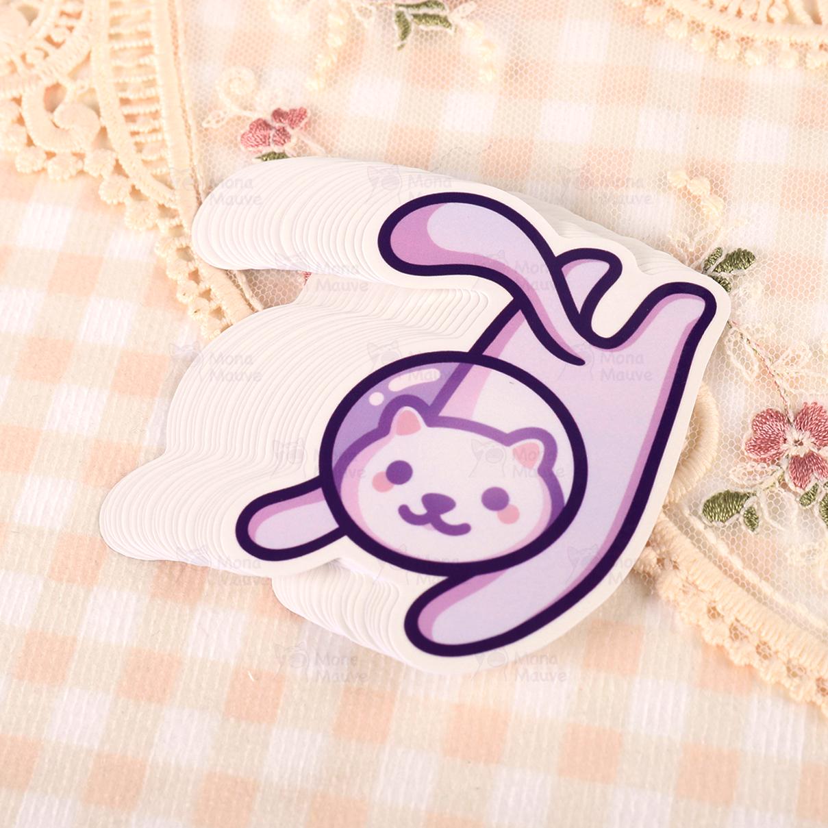 Space Cat Vinyl Sticker | Astronaut Kitty