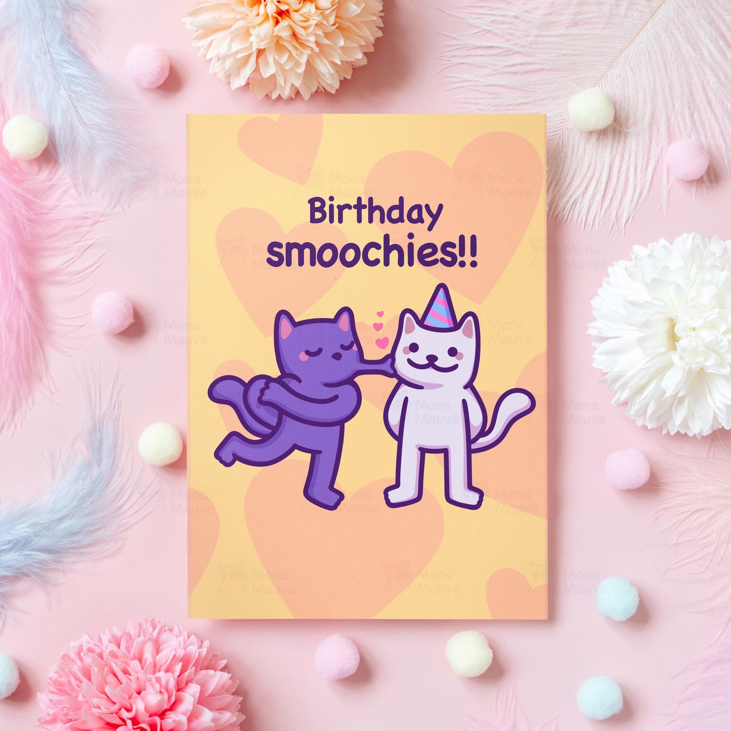Funny Cat Birthday Card | Birthday Smoochies!