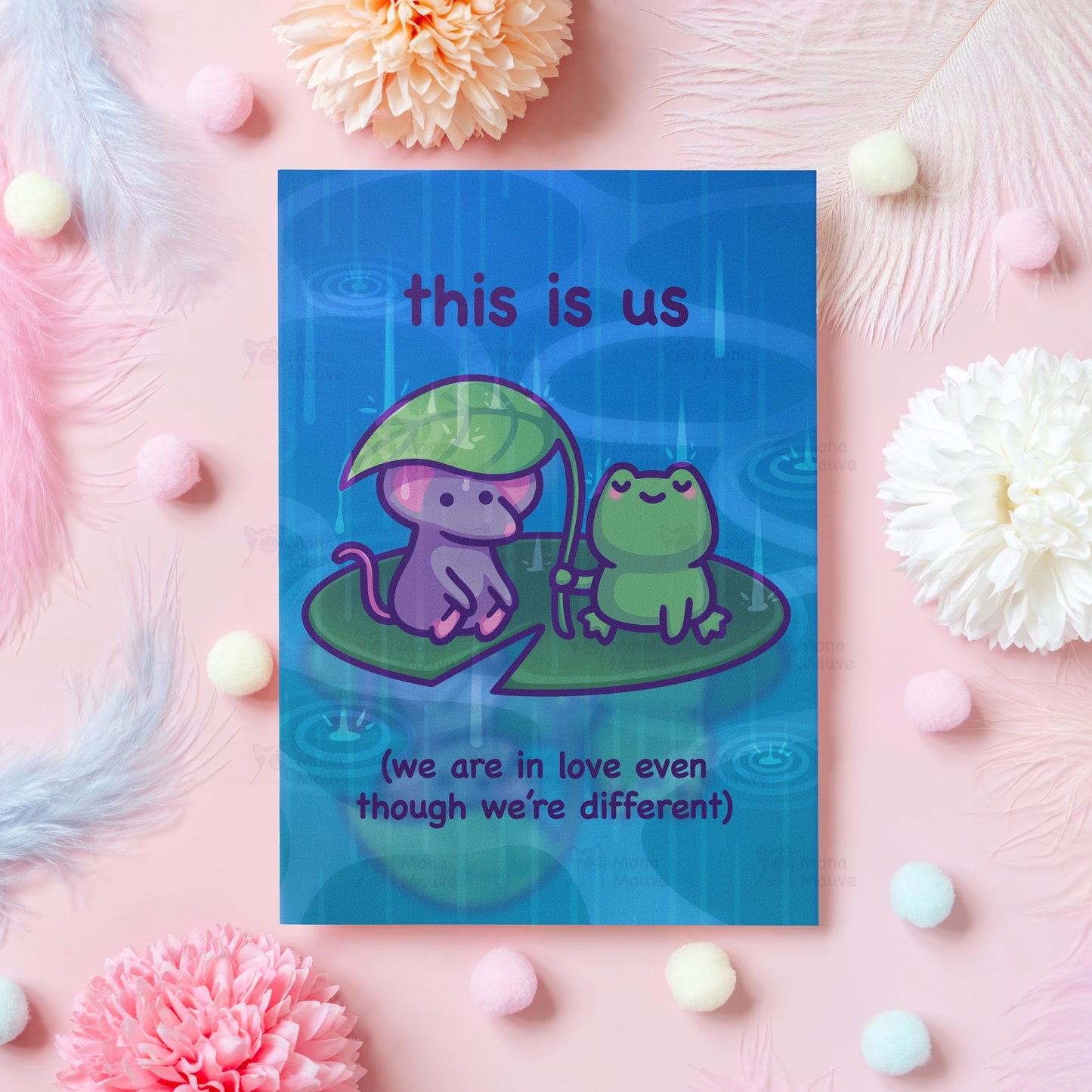 We're In Love Even Though We're Different | Frog Love Card