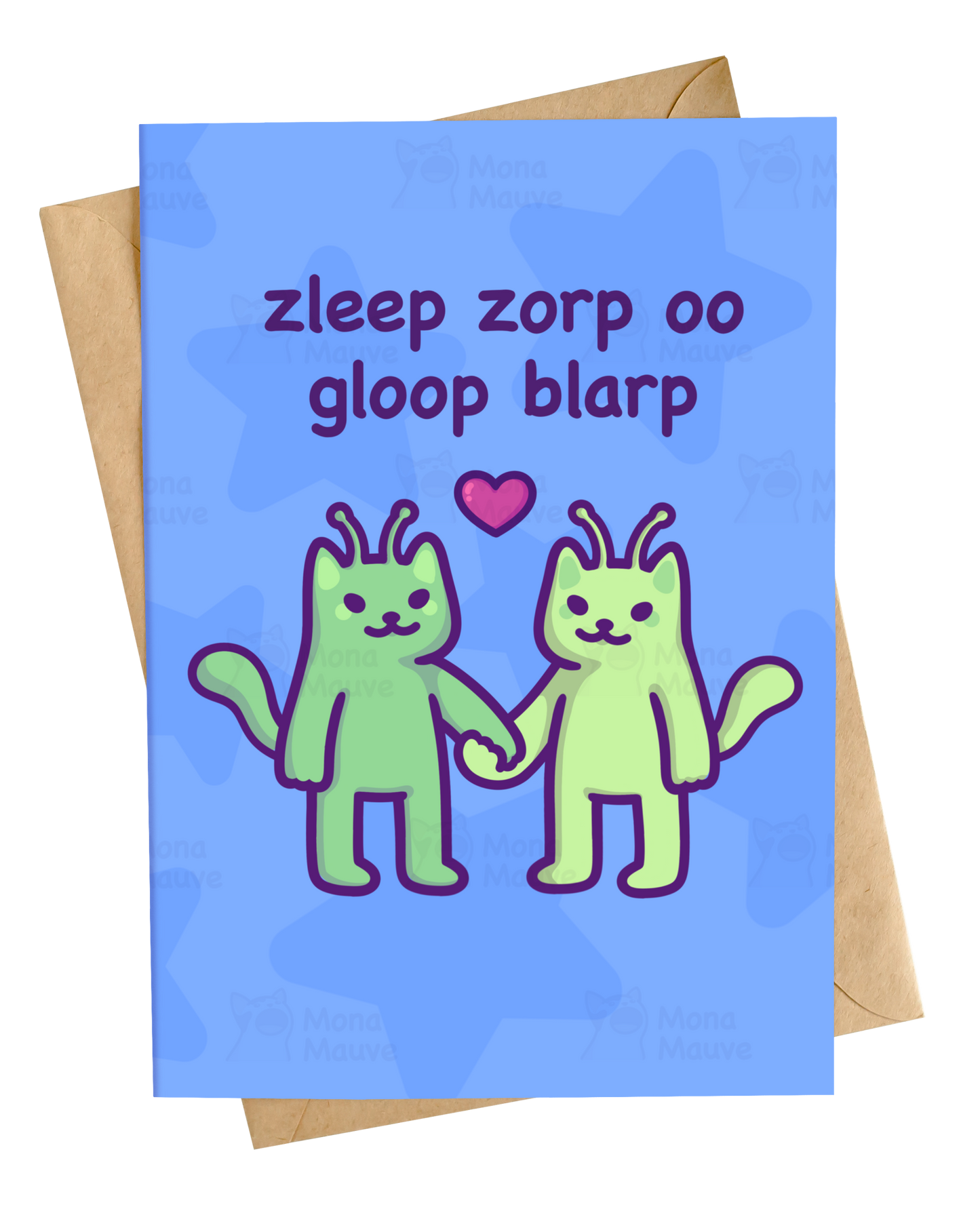 Funny Alien Cat Anniversary Card