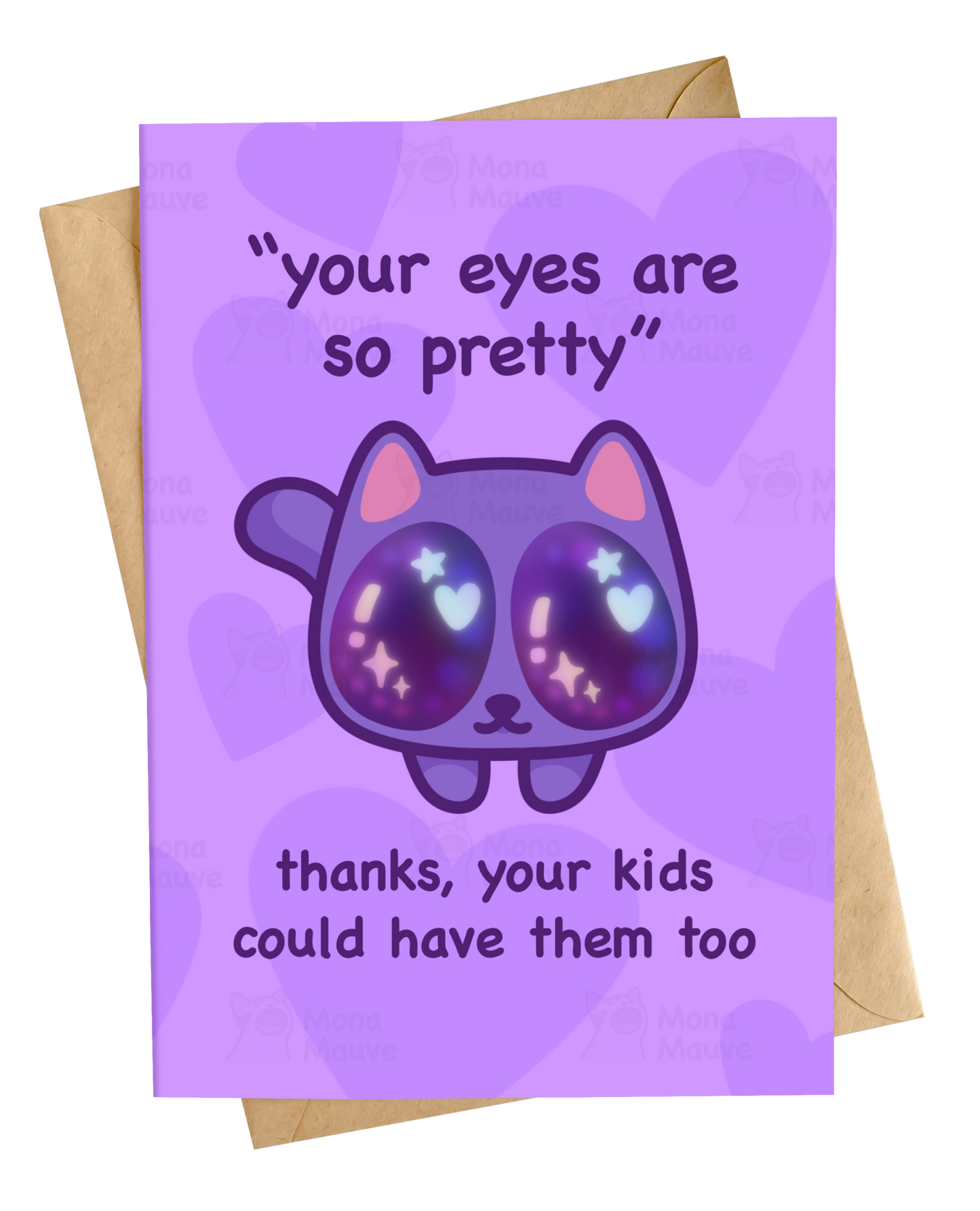 Your Eyes Are So Pretty | Funny Anniversary Cat Meme Card