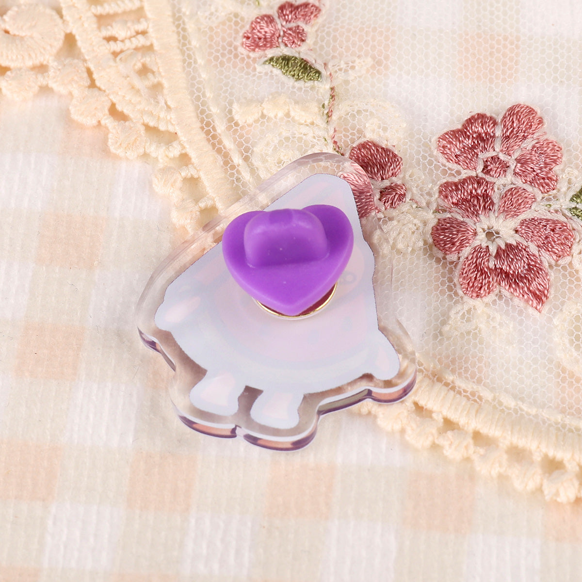 Mayo Cat Pin | Snack Cats Collection | 40mm Acrylic Badge Butterfly Clutch