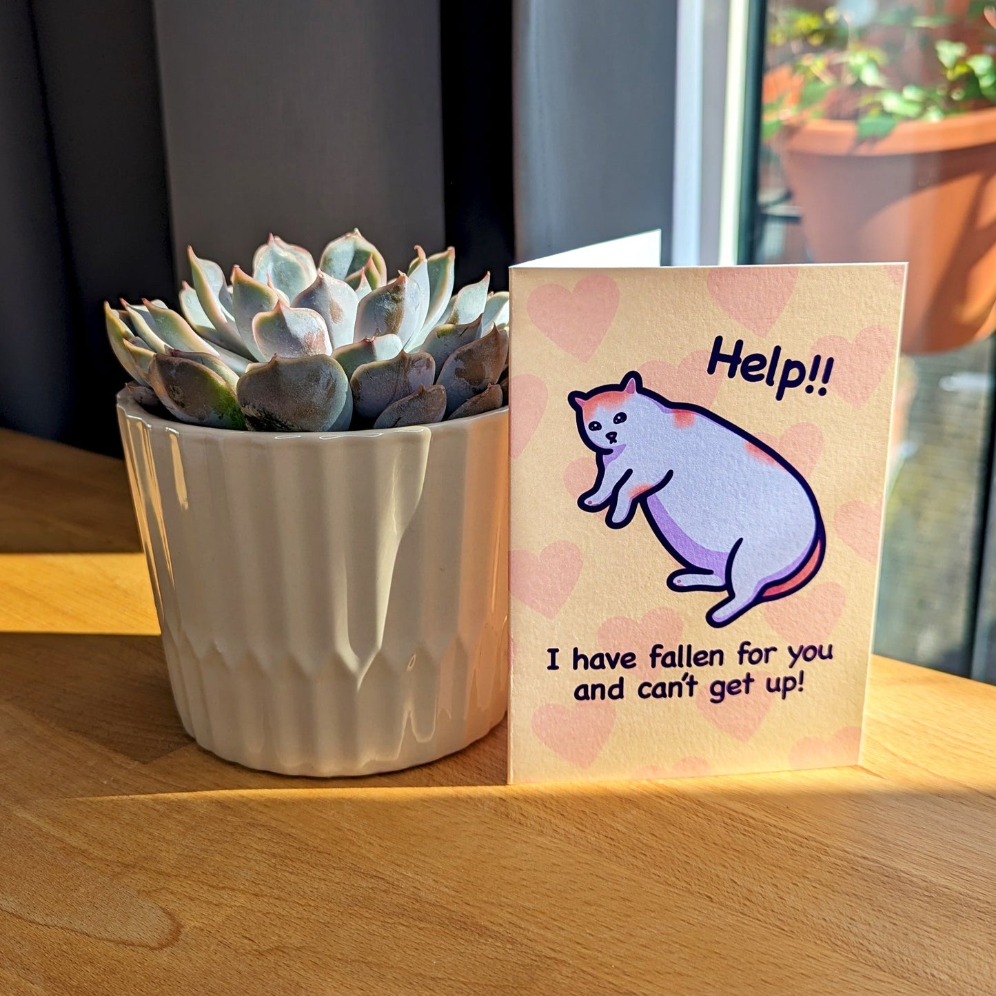 I Have Fallen for You | Funny Cat Anniversary Card