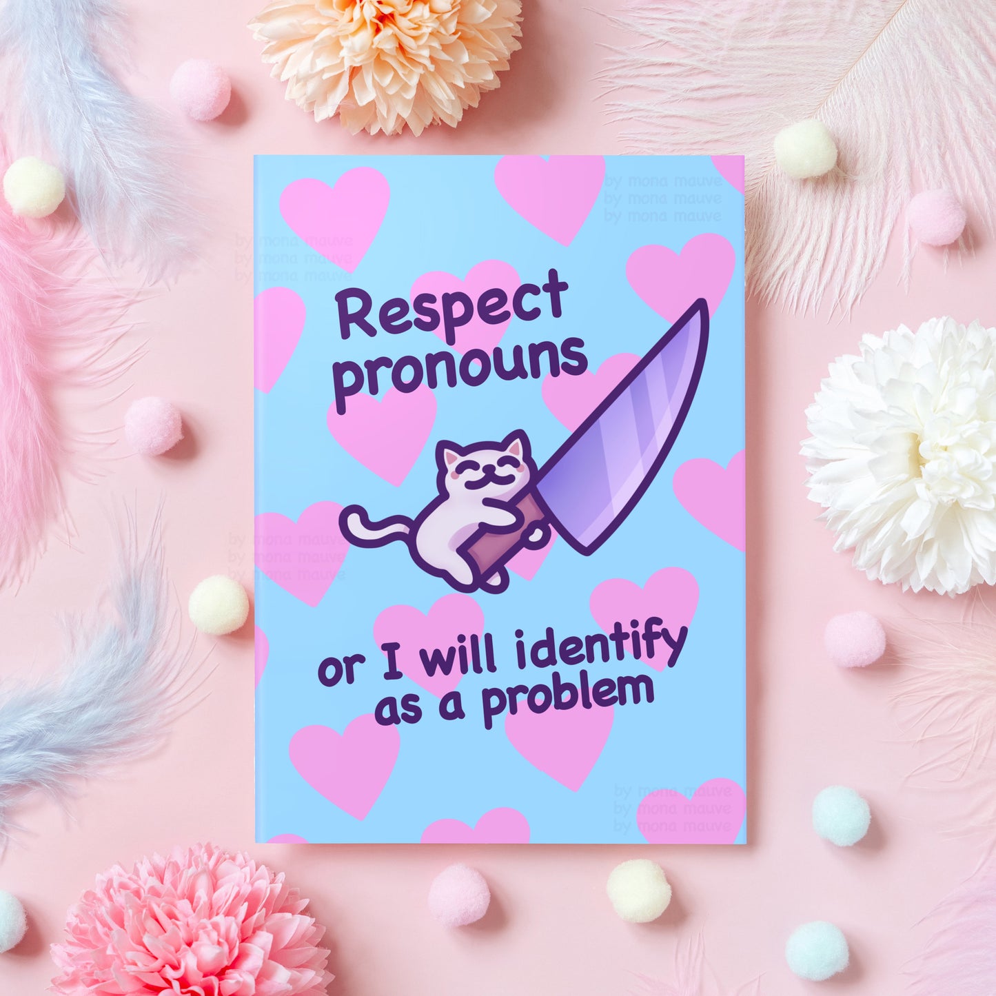 Respect Pronouns or I Will Identify as a Problem | Funny Pride Card