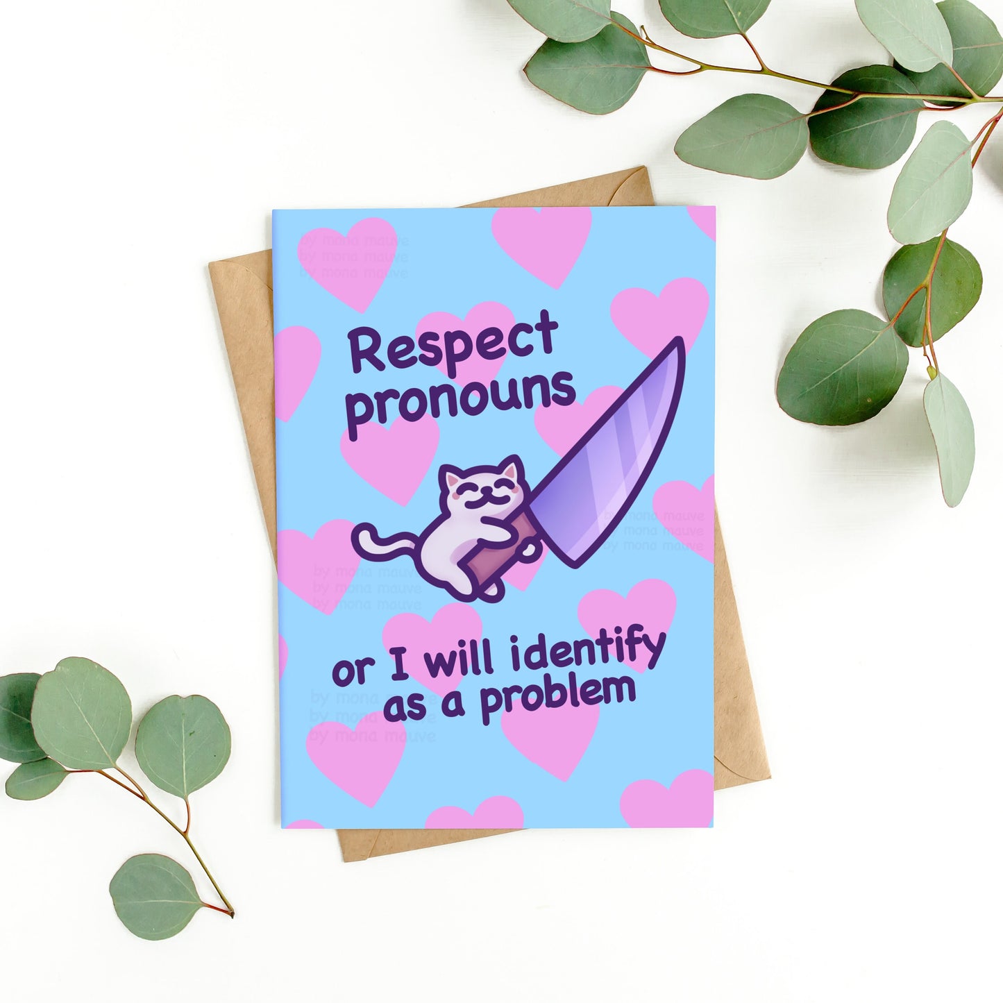 Respect Pronouns or I Will Identify as a Problem | Funny Pride Card