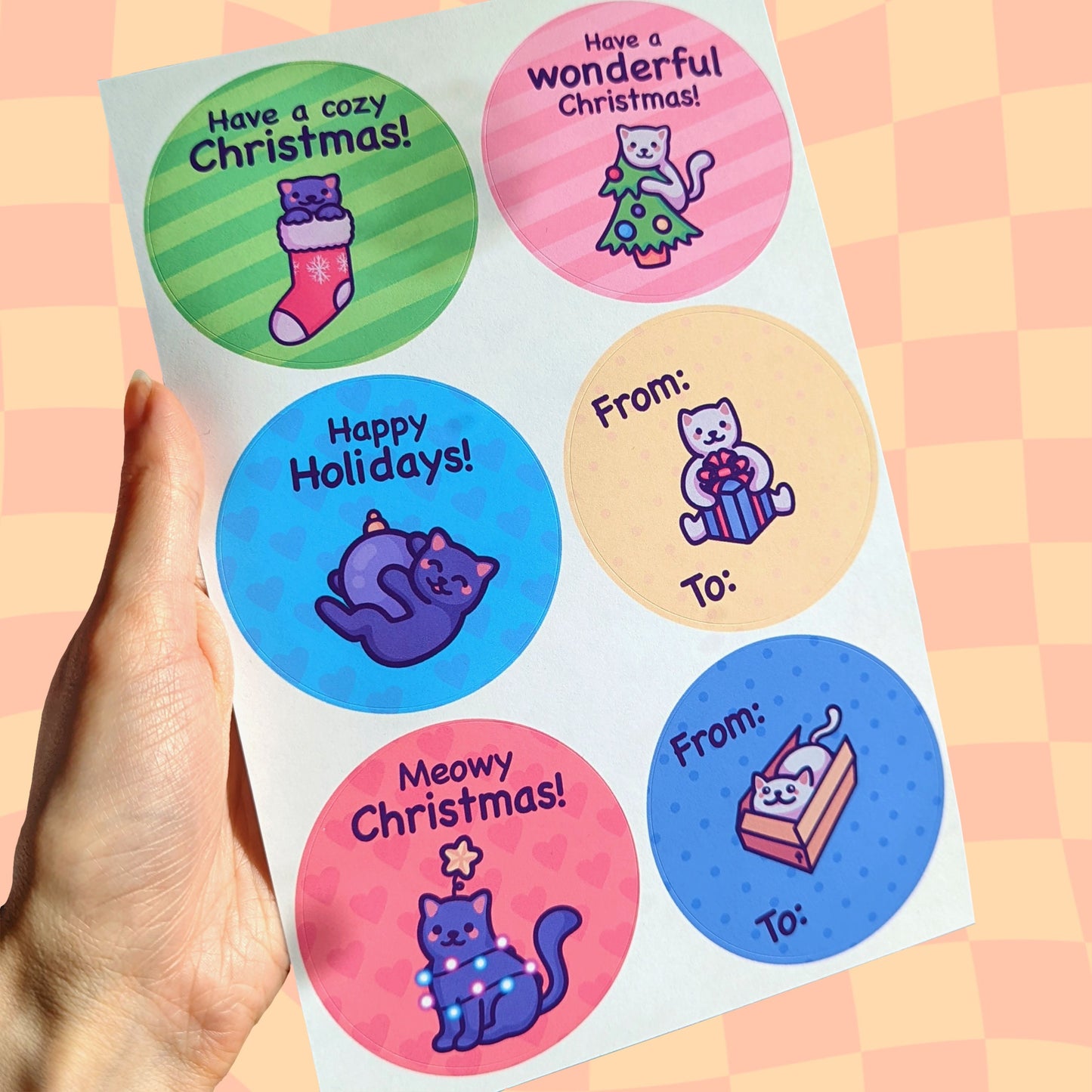 Cute Christmas Packaging Sticker Set | Envelope or Gift Seal