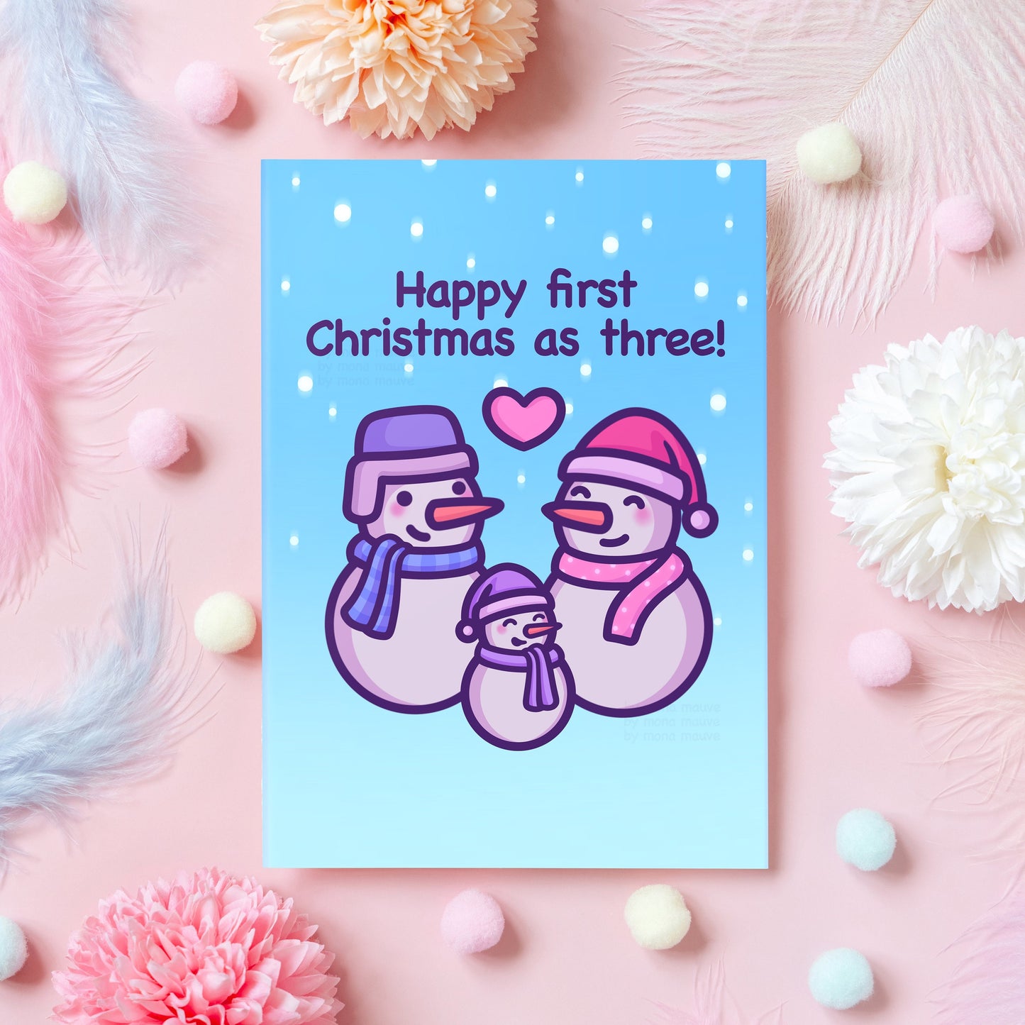 First Christmas as Three Card | Wholesome Snowman Card