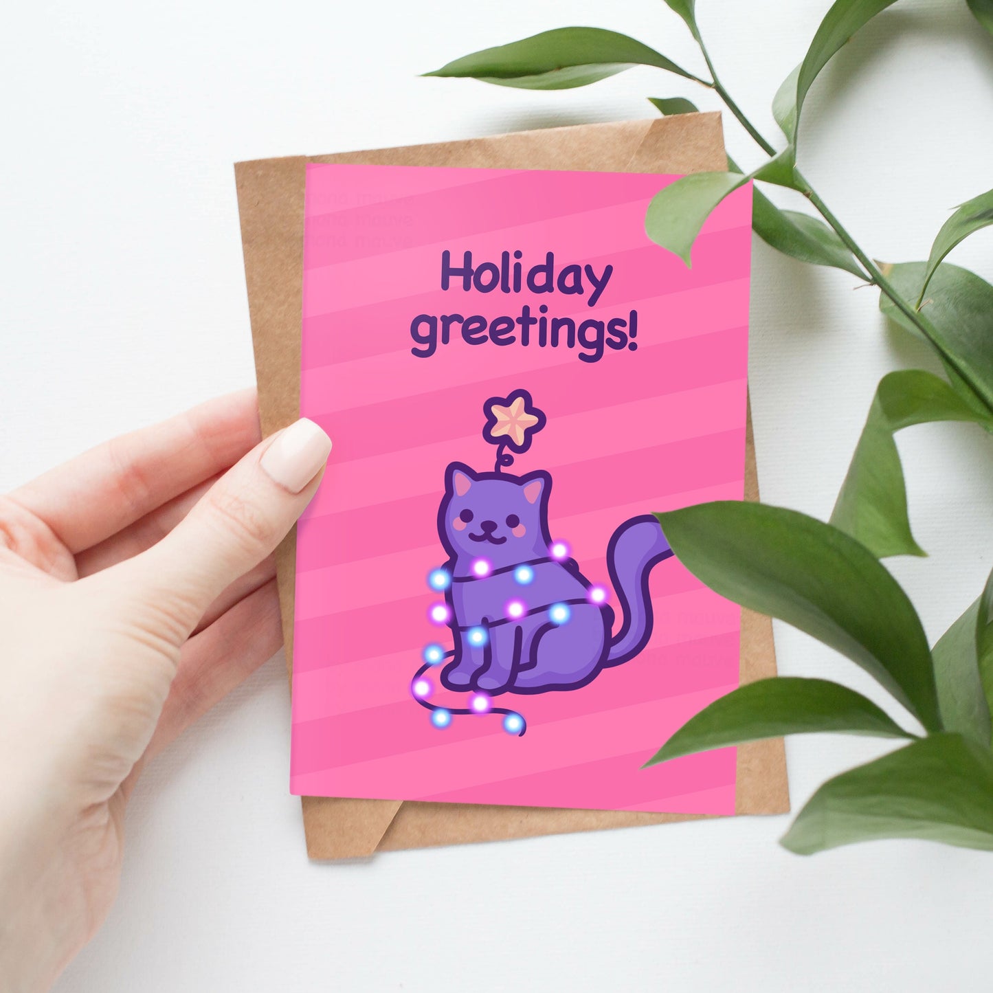 Cute Cat Christmas Card | Happy Holidays! | Wholesome Christmas Gift