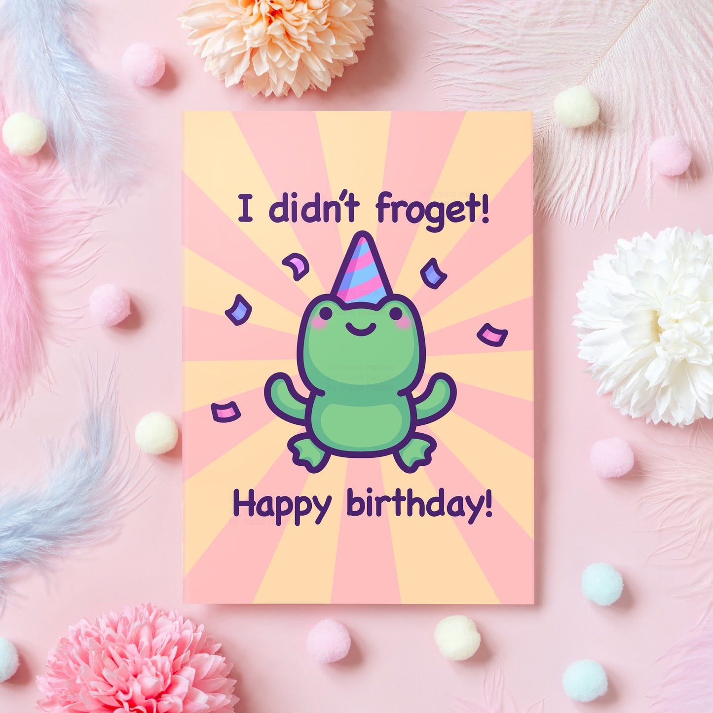 Cute Frog Birthday Card | I Didn't Froget! | Pun Happy Birthday Card