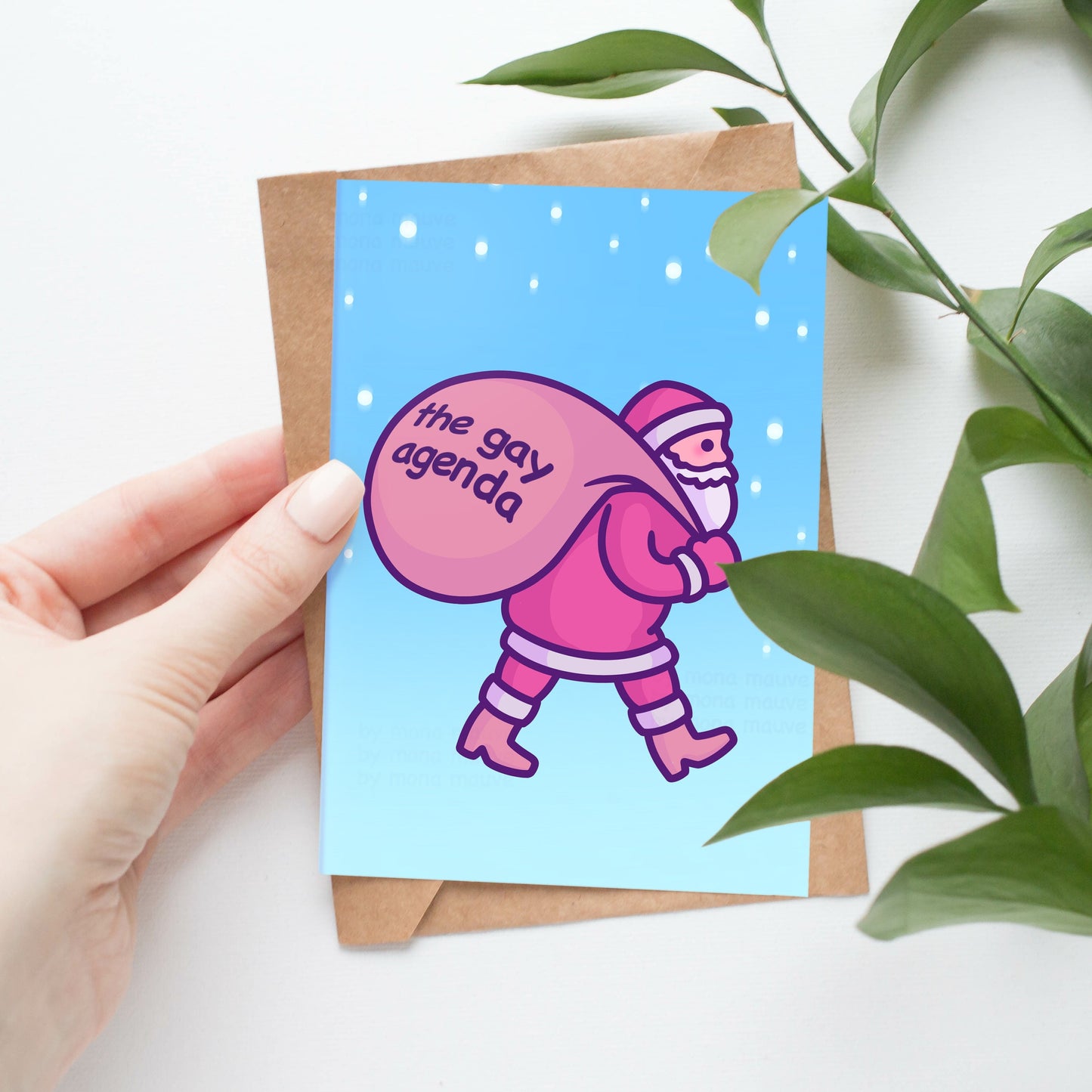 The Gay Agenda | Funny LGBTQ+ Pride Christmas Card