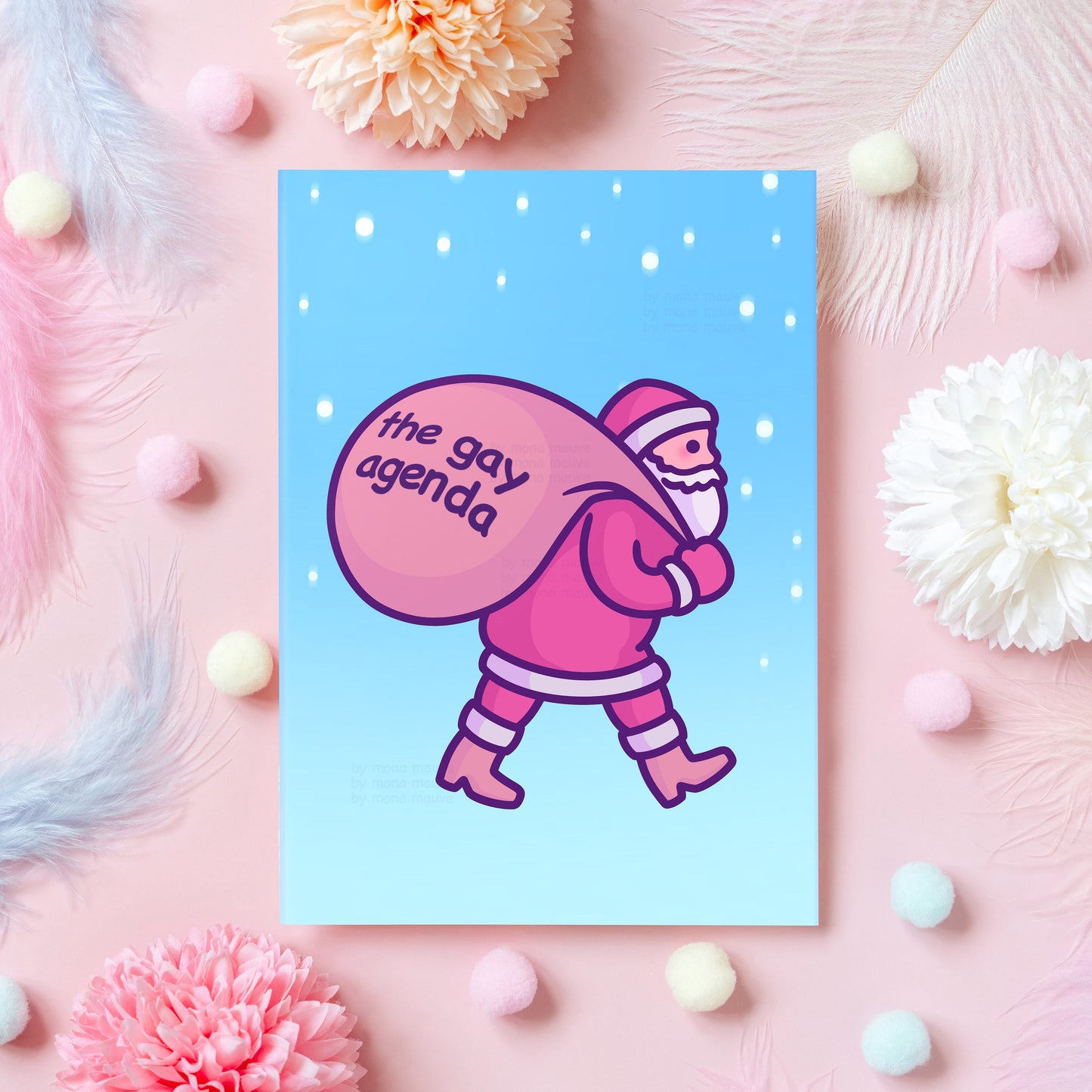 The Gay Agenda | Funny LGBTQ+ Pride Christmas Card
